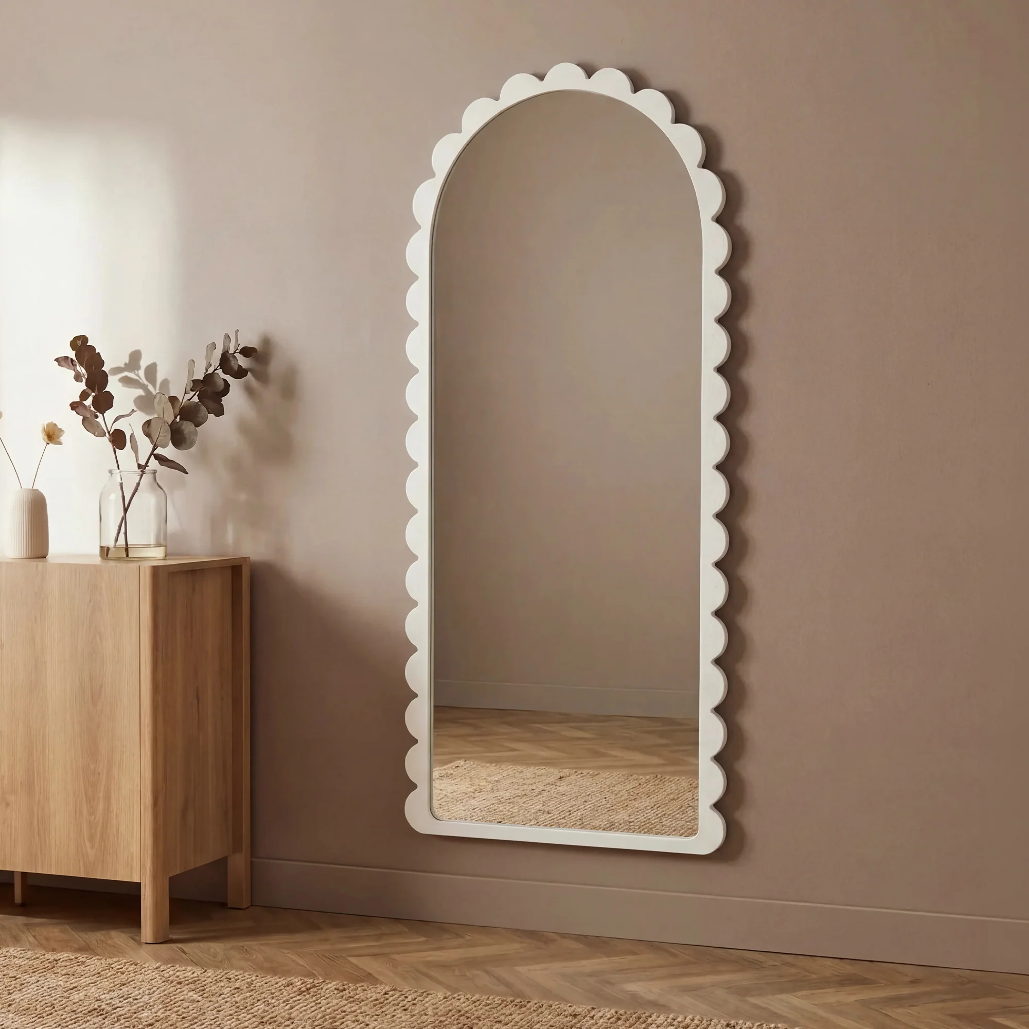 Amelie 180cm Arch Mirror White