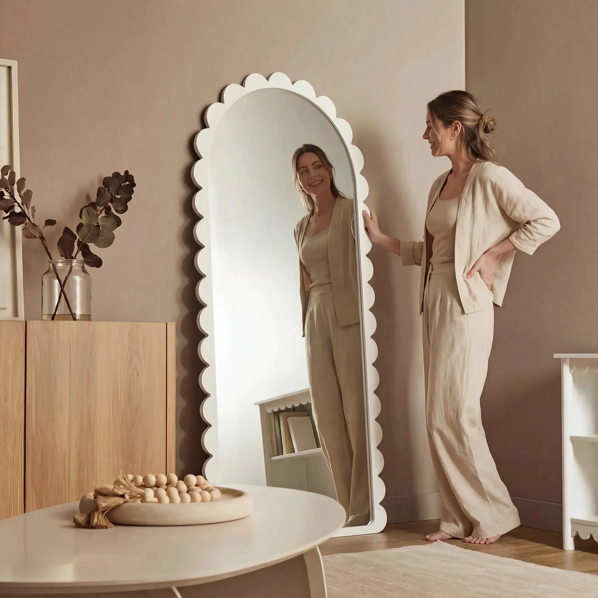Amelie 180cm Arch Mirror White - Image 3