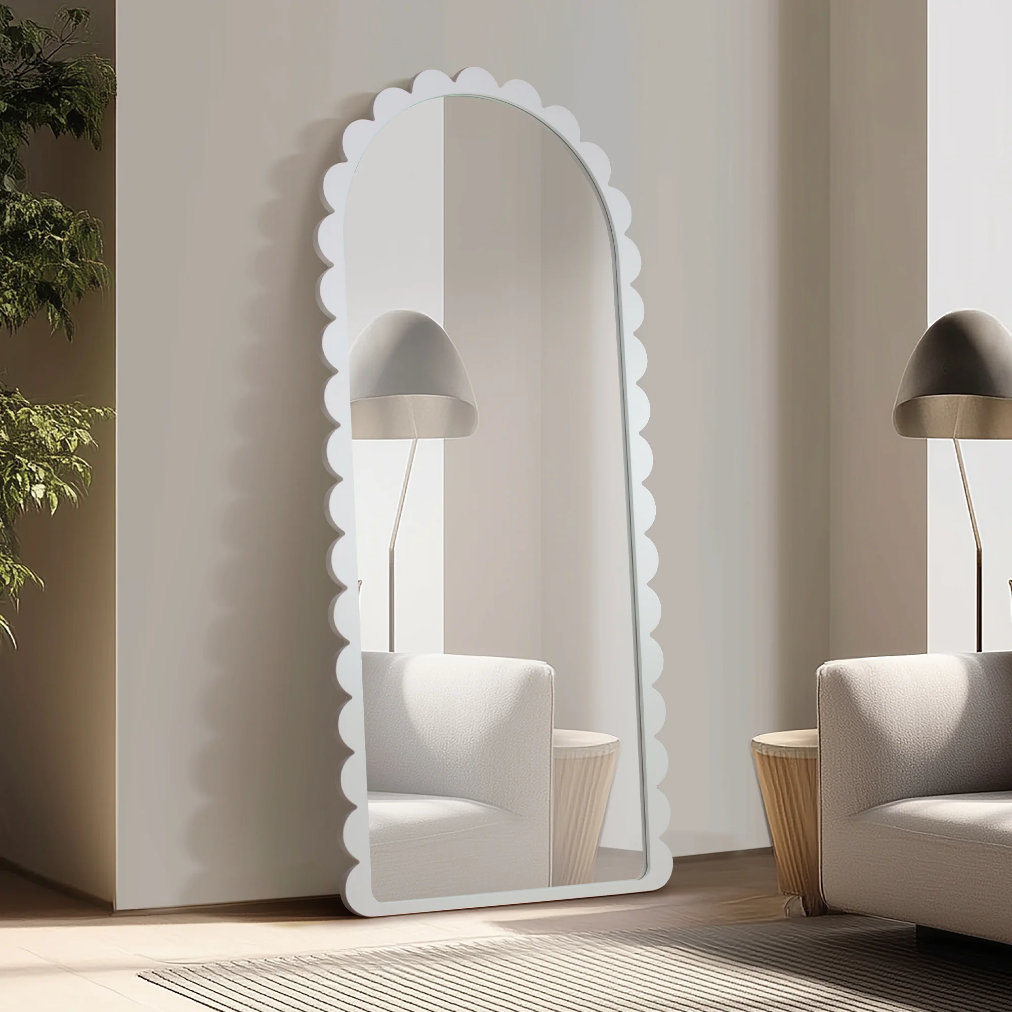 Amelie 180cm Arch Mirror White - Image 4