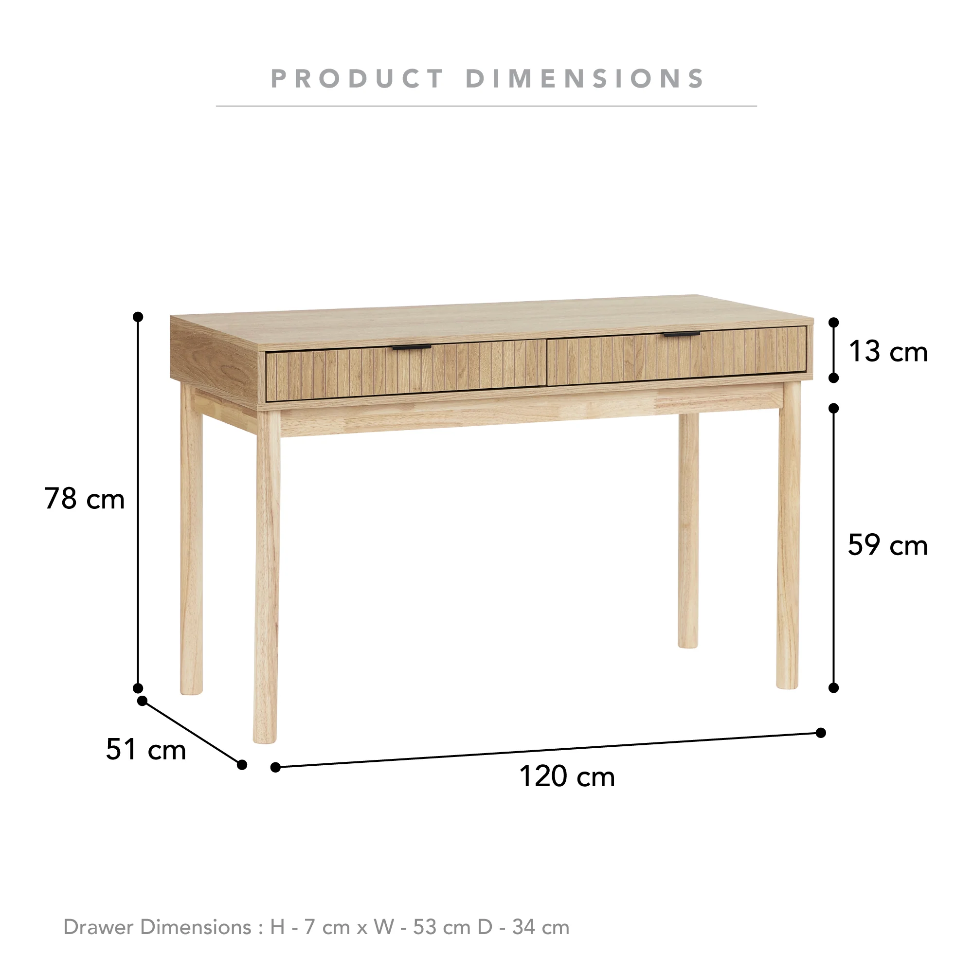 Apia Console Table Natural (120cm) - Image 3