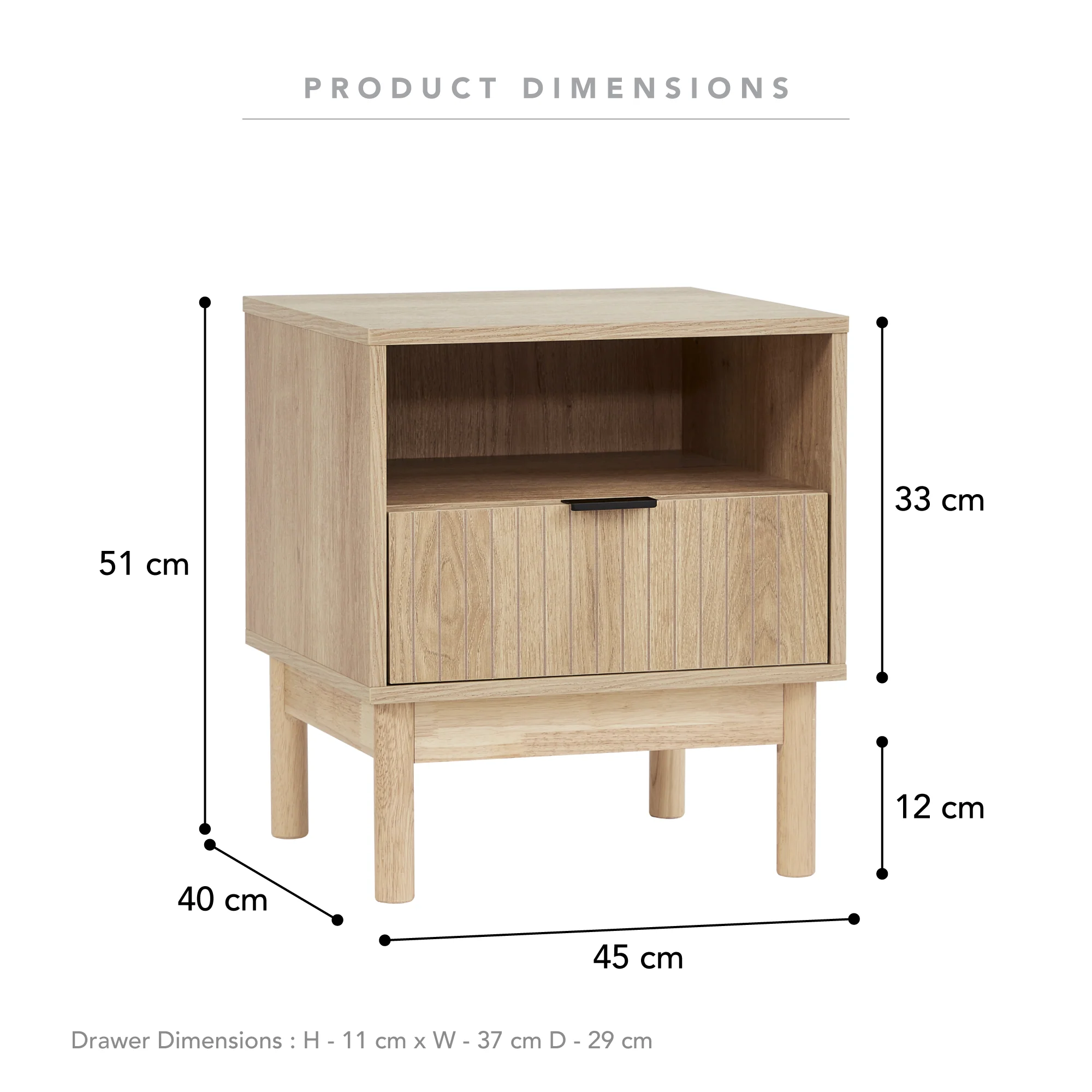 Apia Bedside Table Natural - Image 3