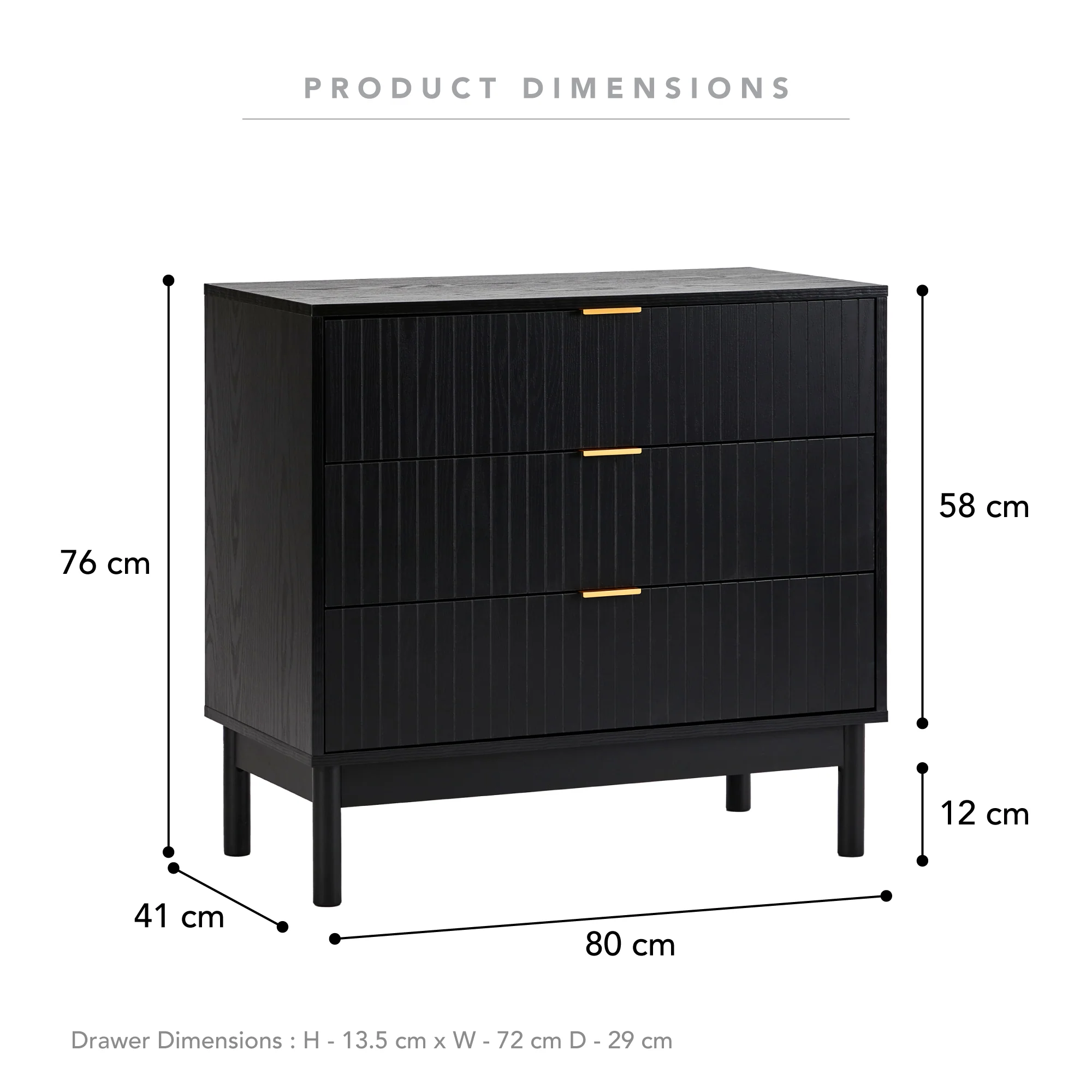 Apia Chest of 3 Drawers Natural - Image 13