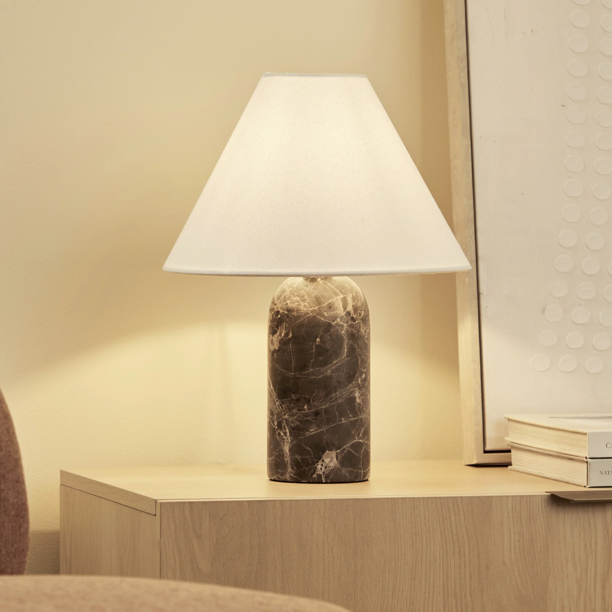 Arabella Marble Table Lamp Cocoa - Image 4