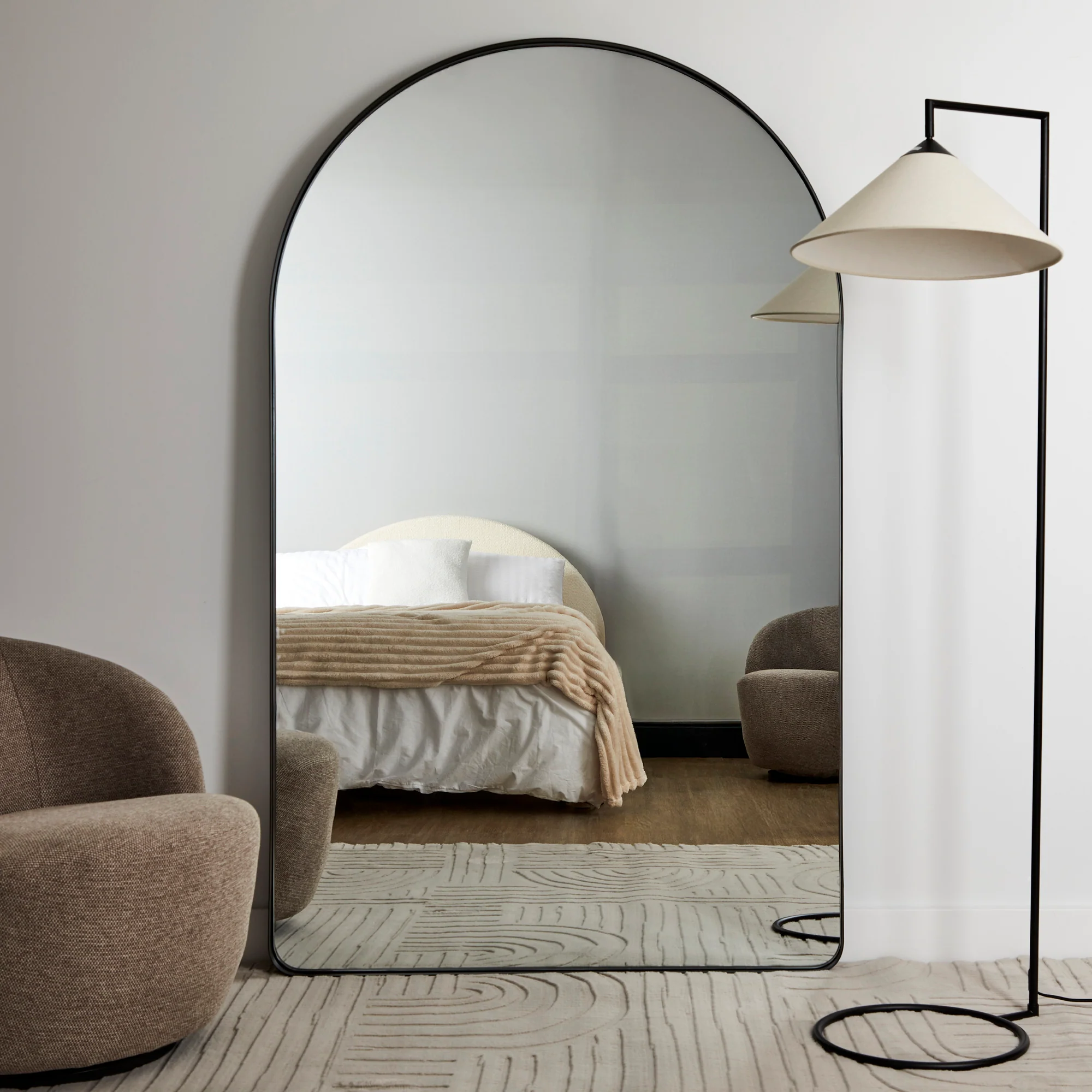 Arden 180cm Arch Mirror Black - Image 6