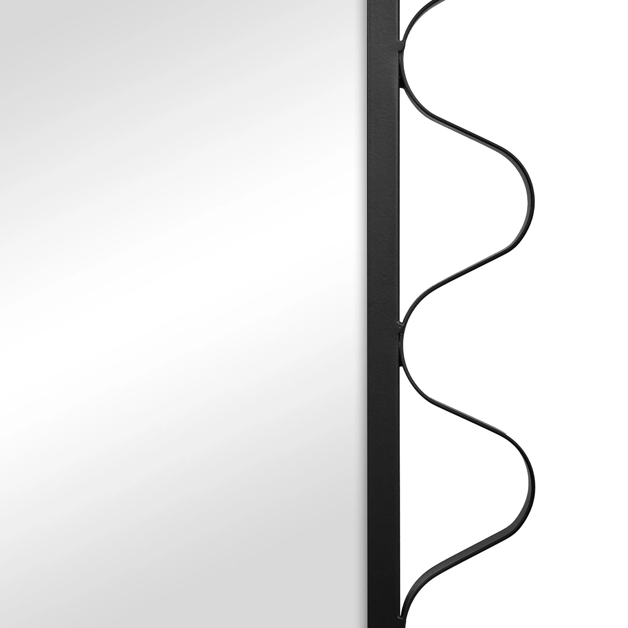 Aria Wavey 180cm Floor Length Mirror Black - Image 10
