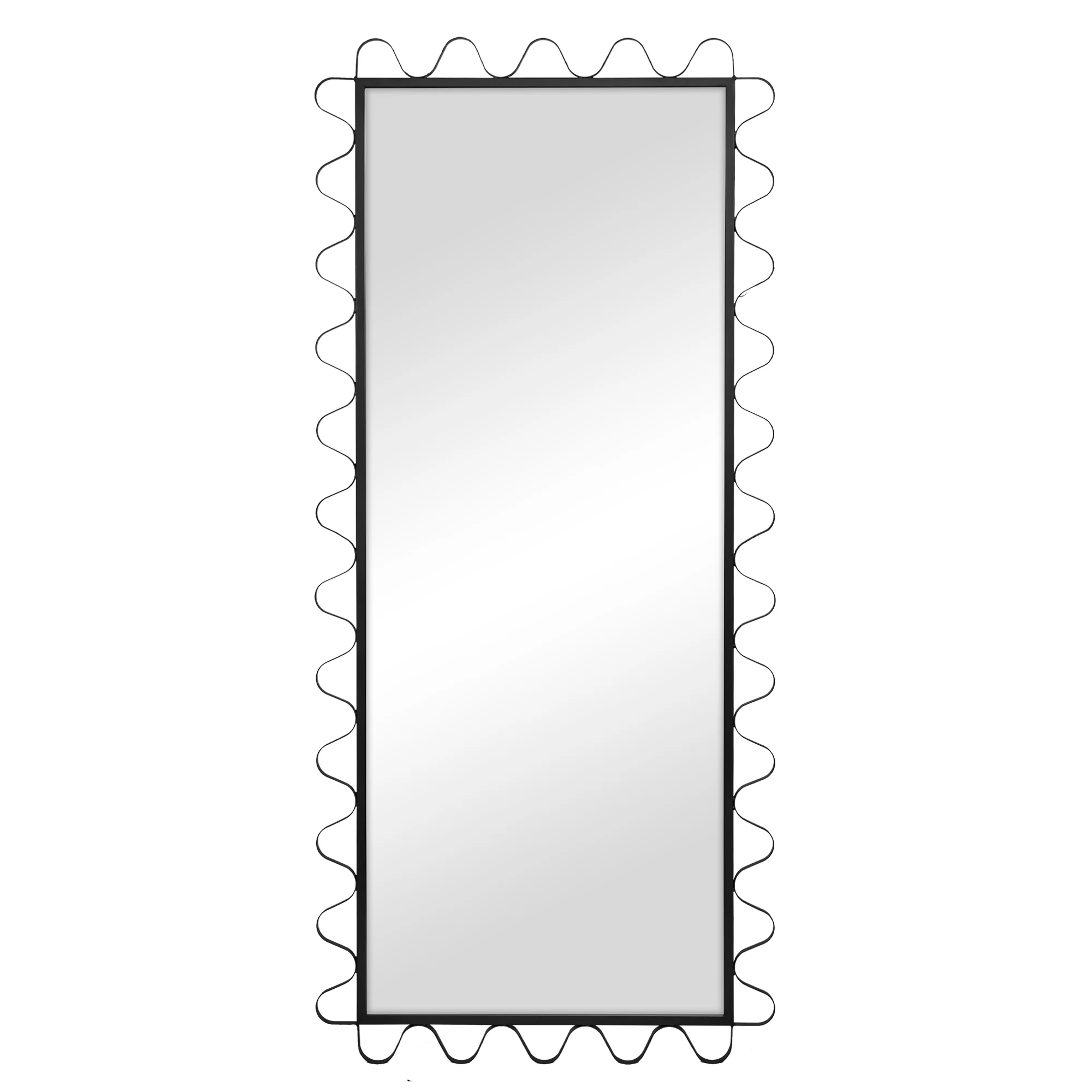 Aria Wavey 180cm Floor Length Mirror Black - Image 2