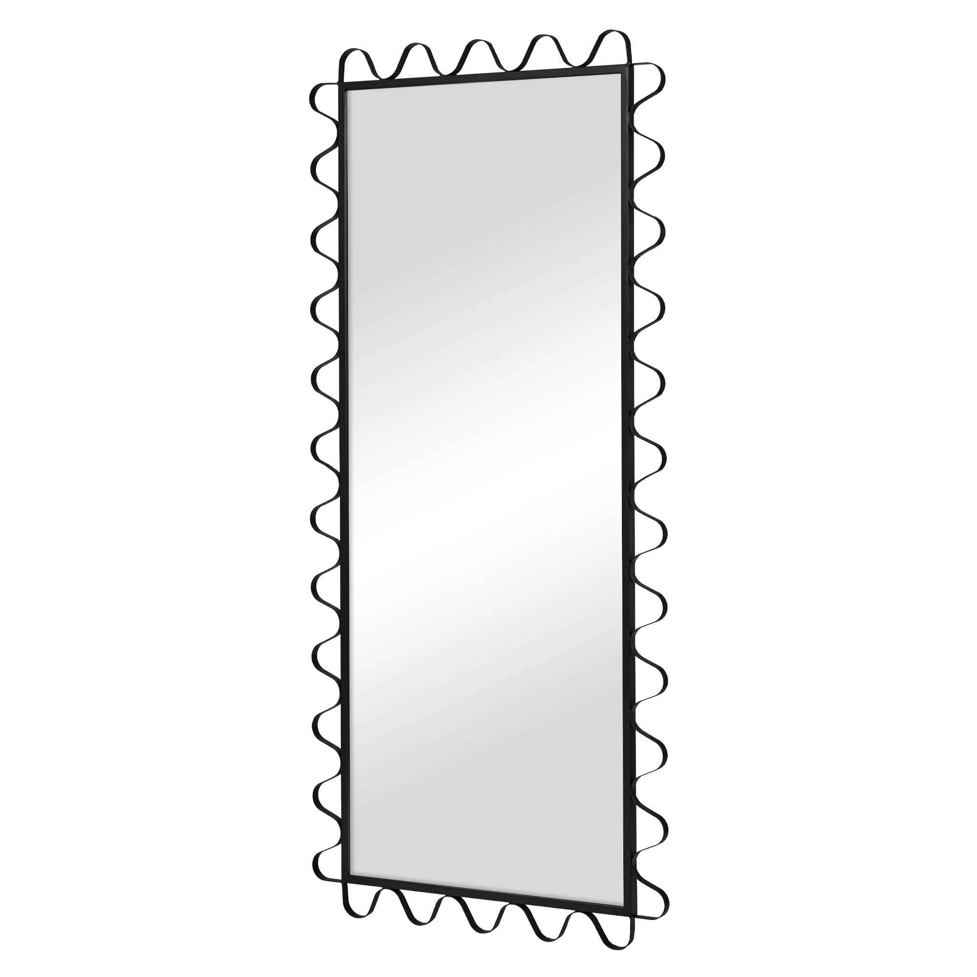 Aria Wavey 180cm Floor Length Mirror Black - Image 8