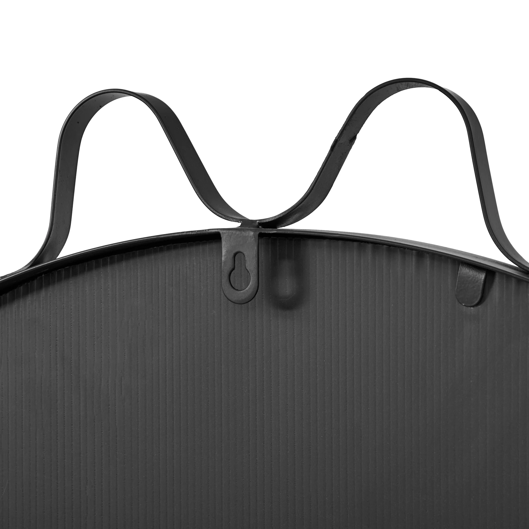 Aria Wavey 90cm Round Mirror Black - Image 9