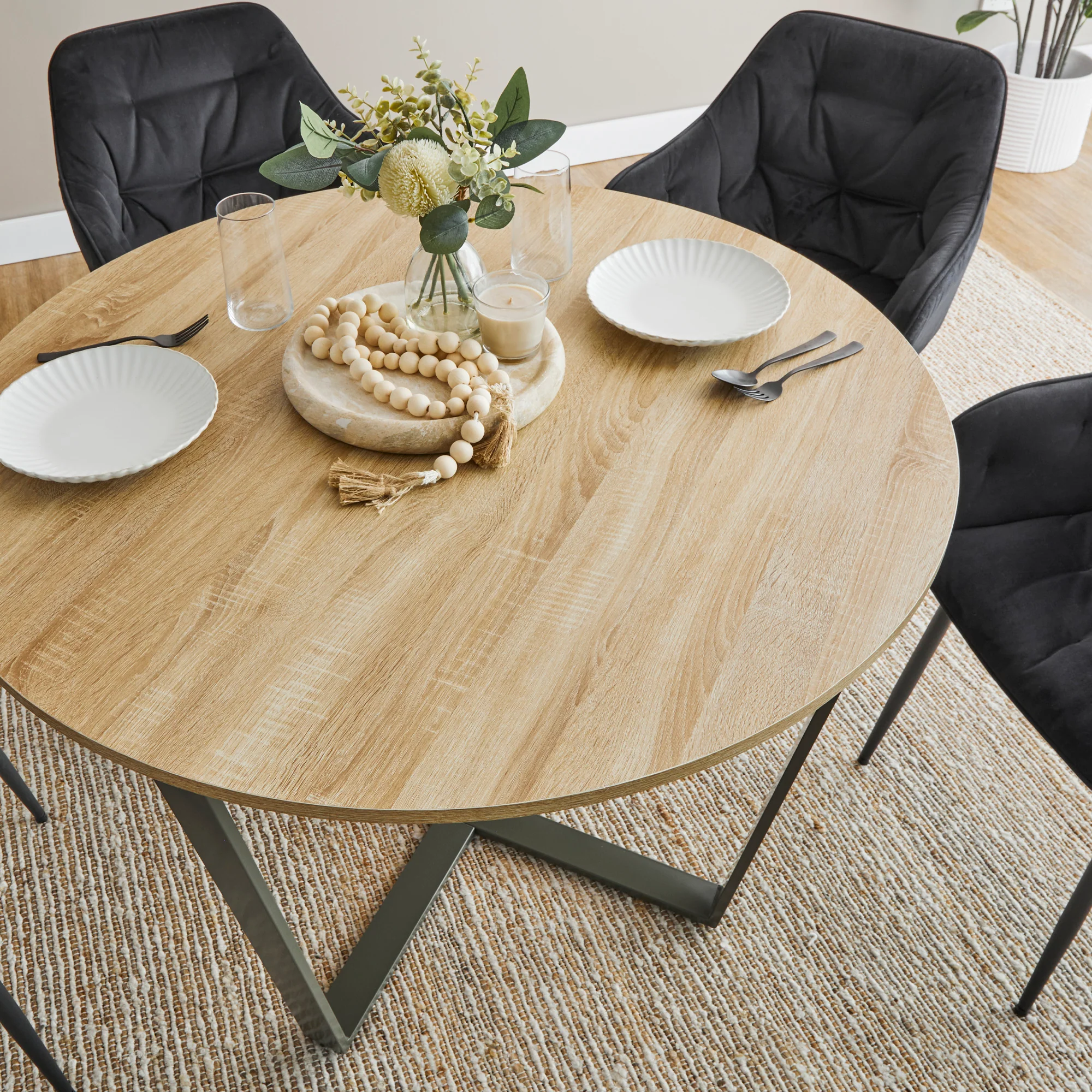 Arizona 110cm Dining Table Olive - Image 5