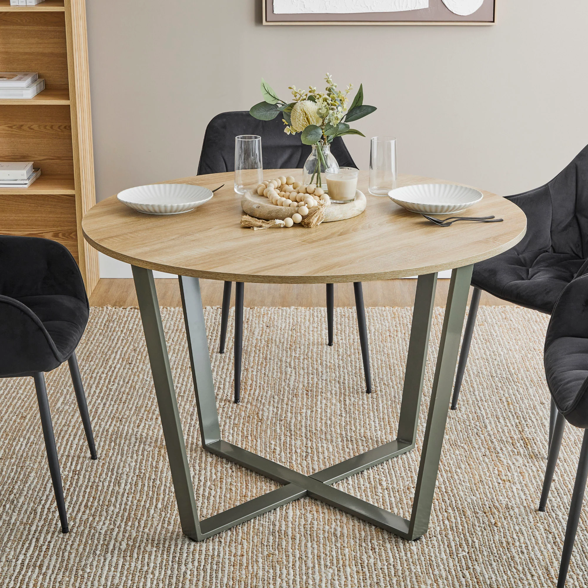 Arizona 110cm Dining Table Olive - Image 9