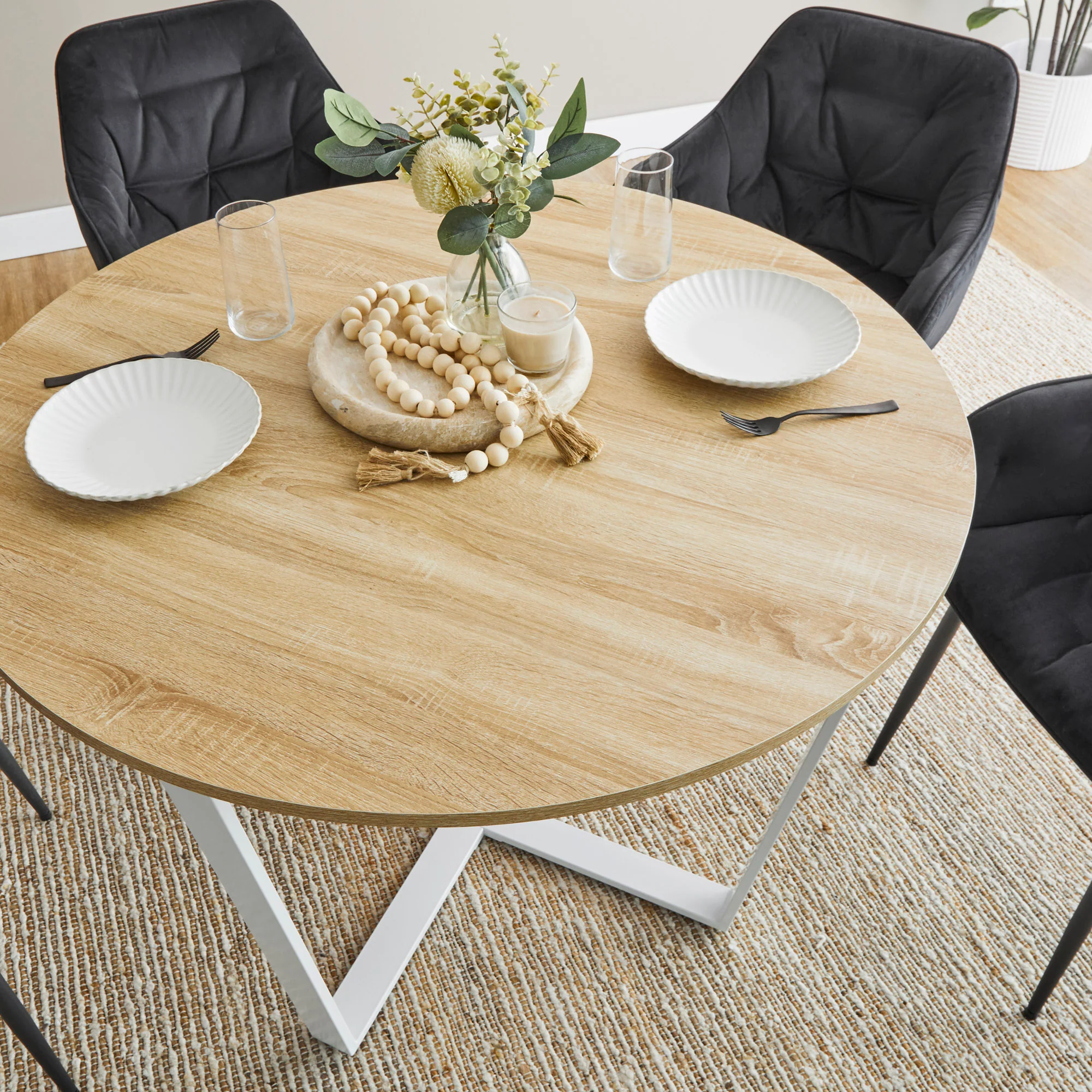 Arizona Dining Table White (110cm) - Image 5