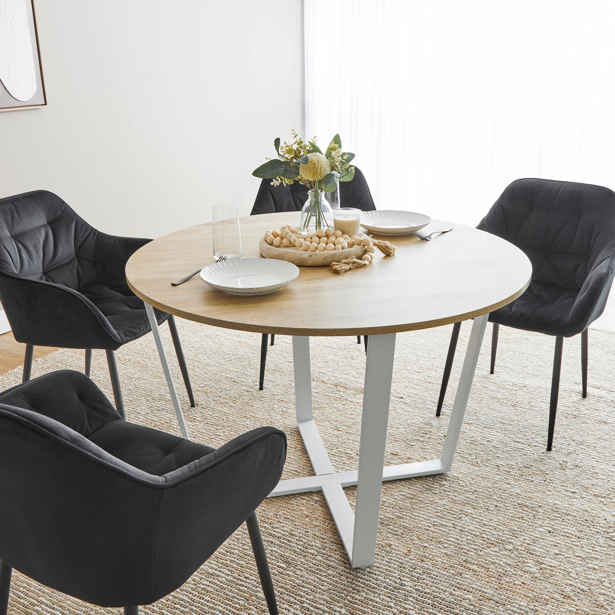 Arizona Dining Table White (110cm) - Image 6