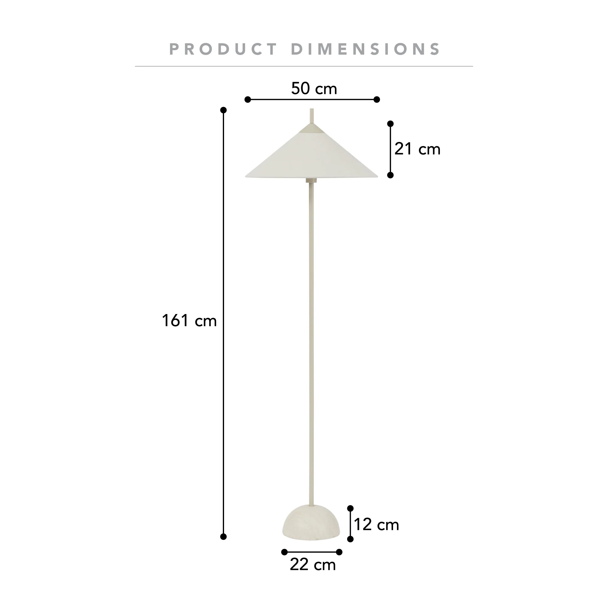 Arlo Floor Lamp Marble Oat - Image 3