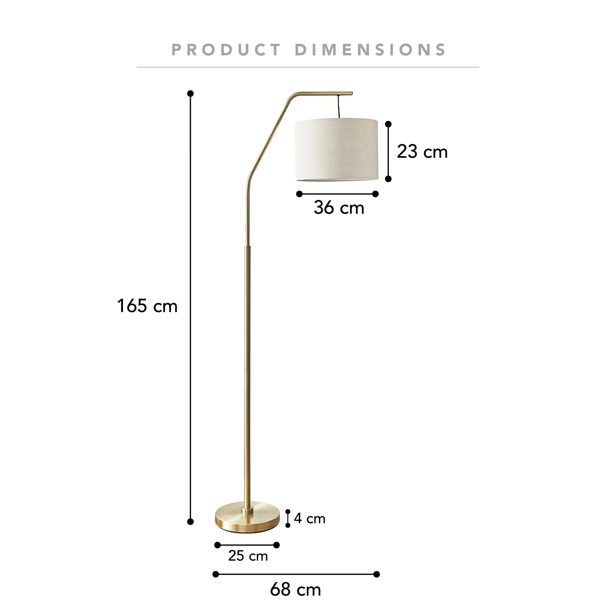 Astrid Hanging Floor Lamp Gold - Image 3