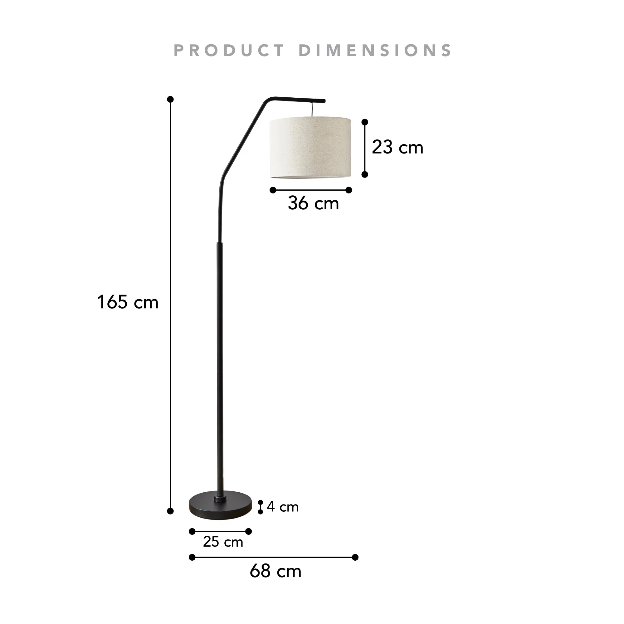 Astrid Hanging Floor Lamp Black - Image 3