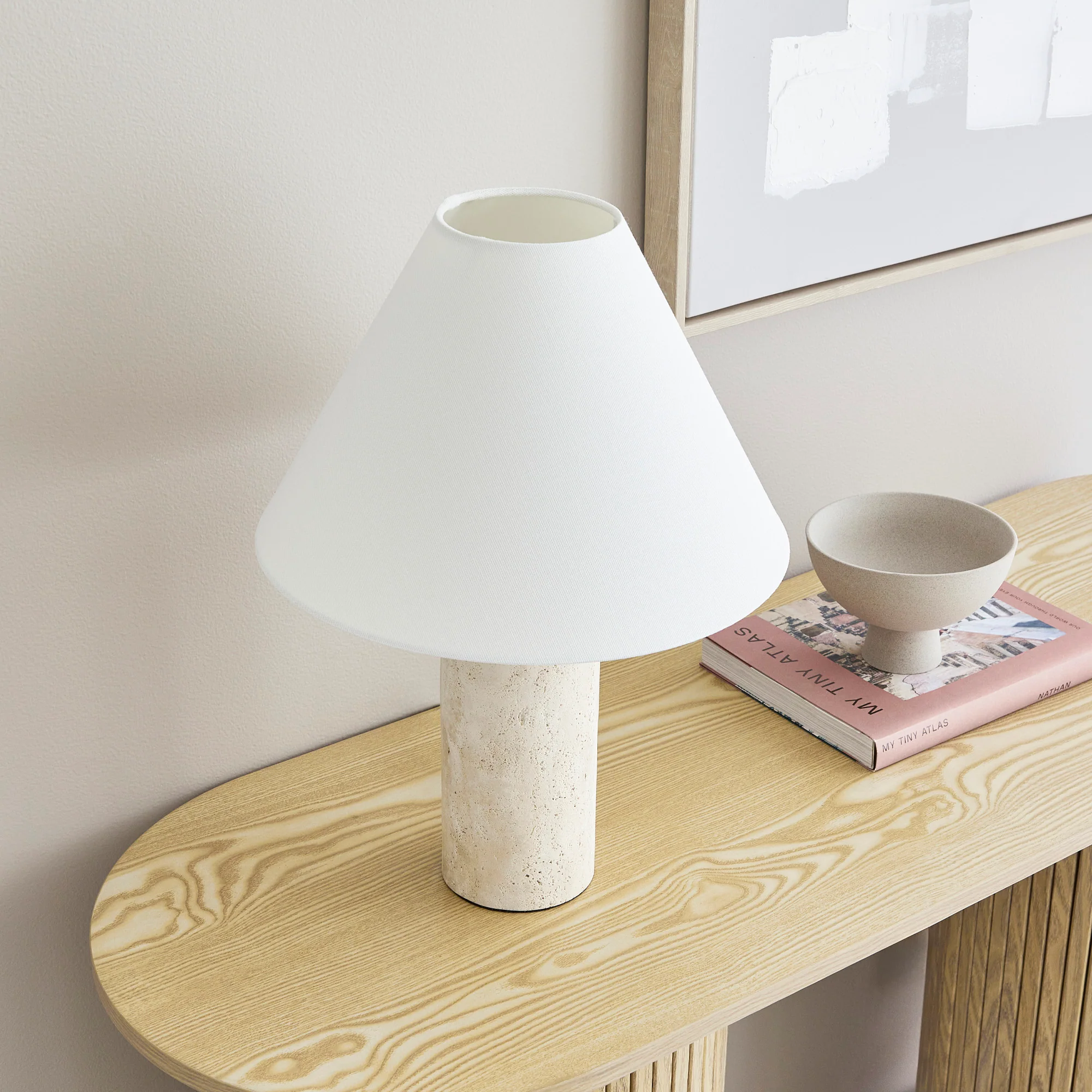Astrid Travertine Table Lamp Natural (Set of 2) - Image 10