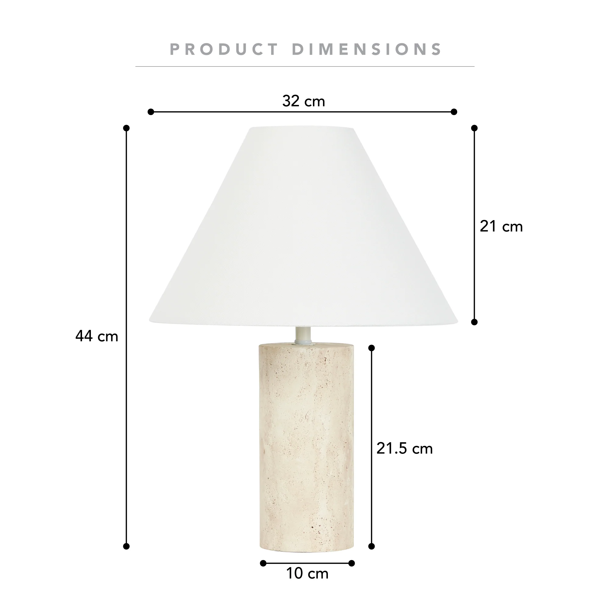 Astrid Travertine Table Lamp Natural (Set of 2) - Image 3