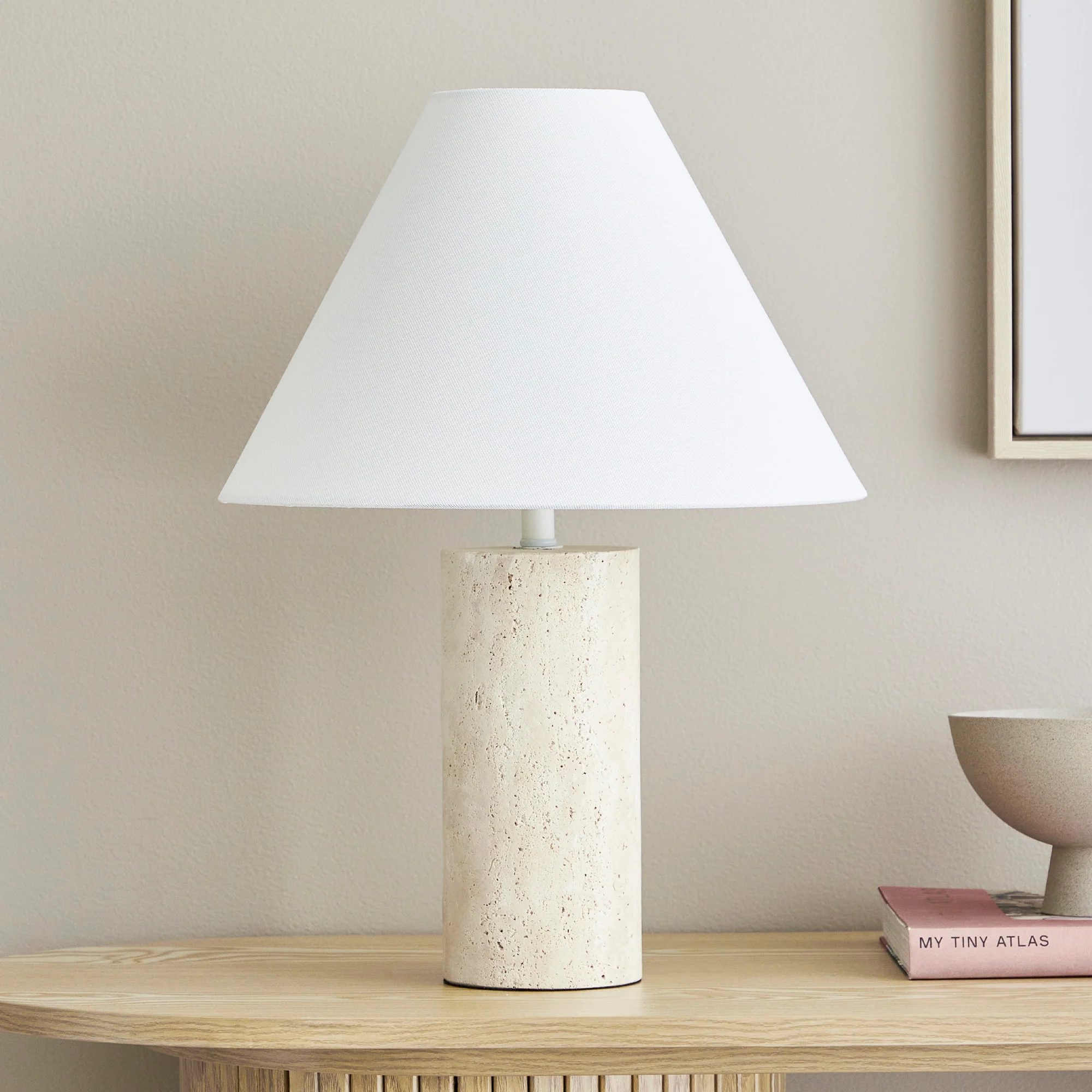 Astrid Travertine Table Lamp Natural (Set of 2) - Image 9