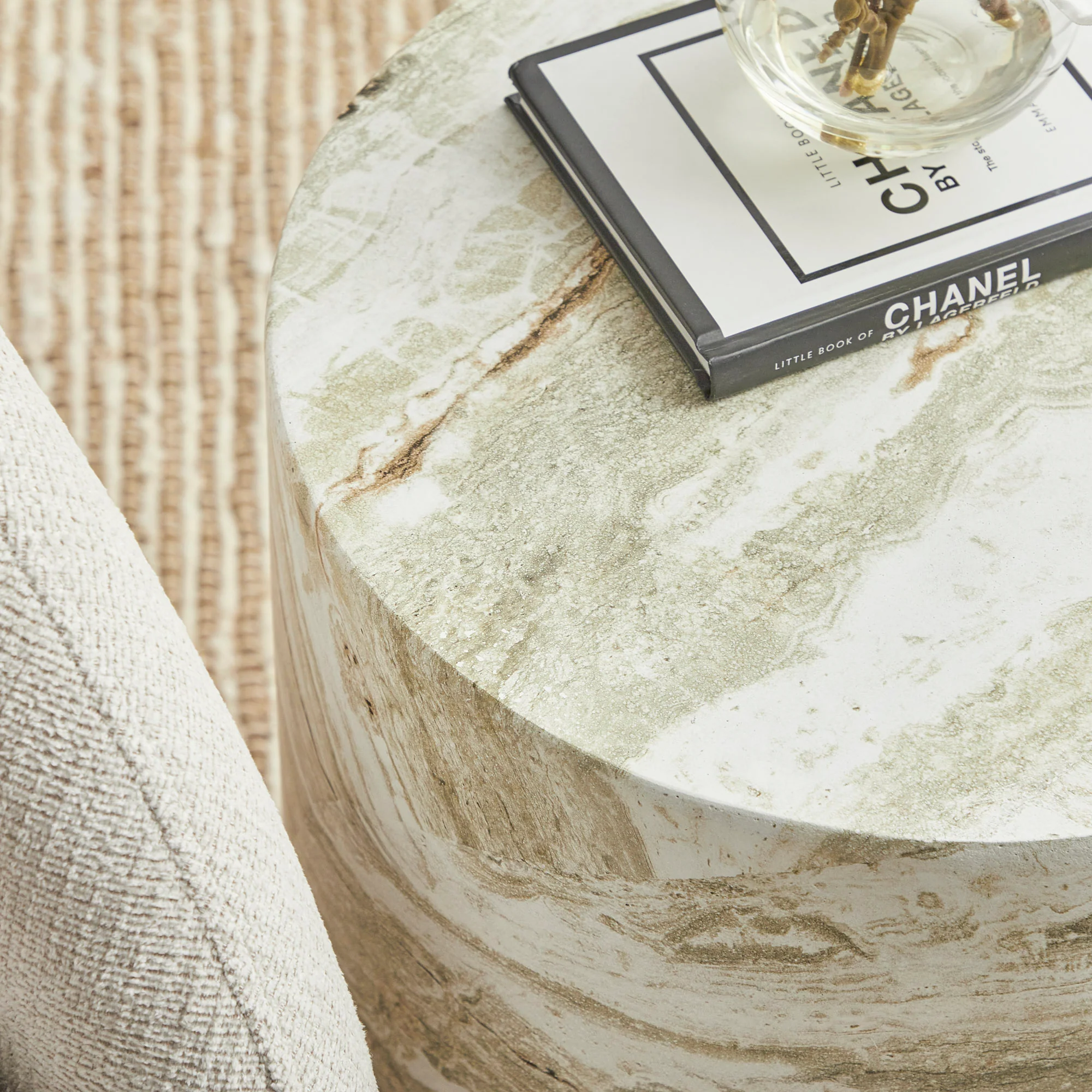 Astrid Green Marble Look Side Table - Image 4