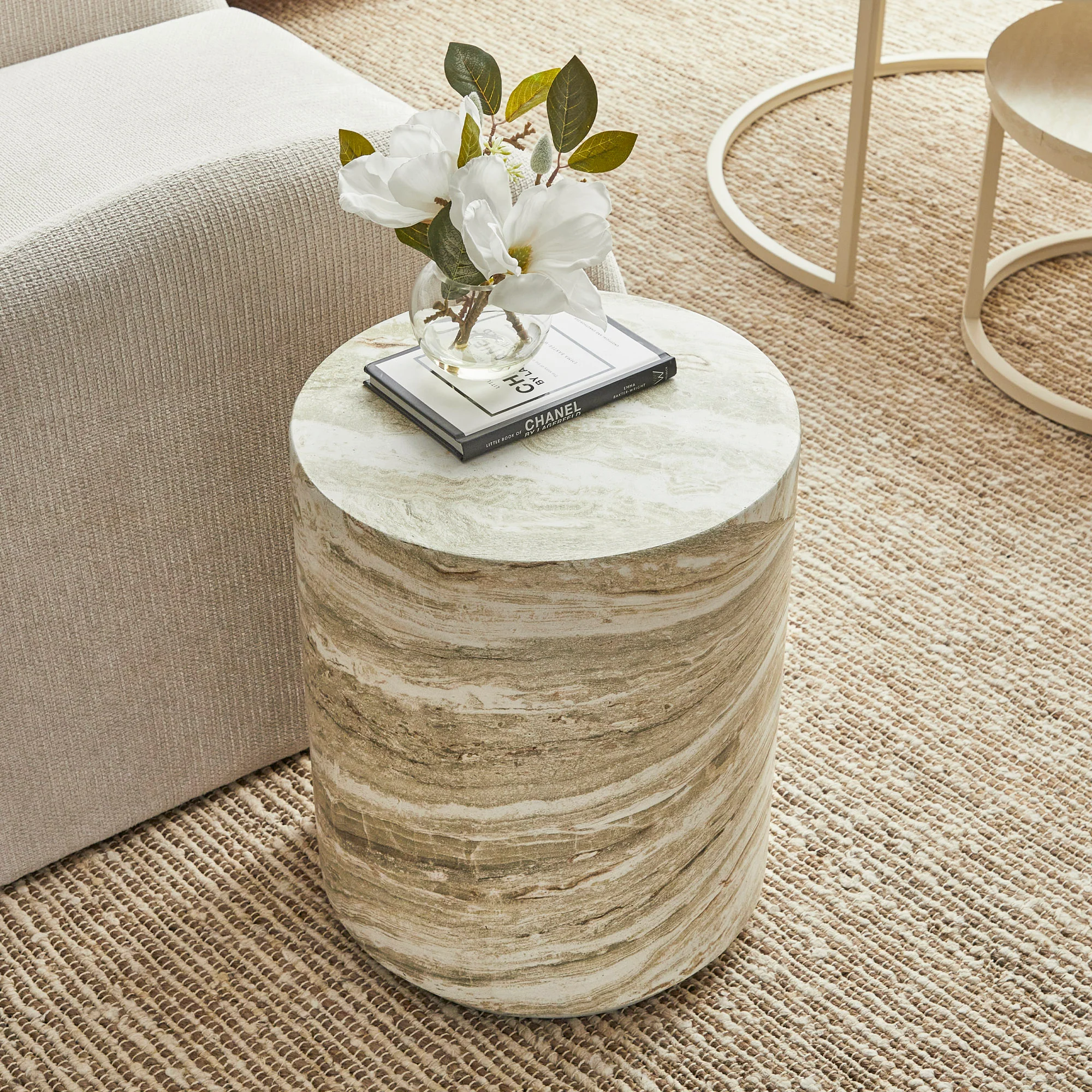 Astrid Green Marble Look Side Table - Image 8
