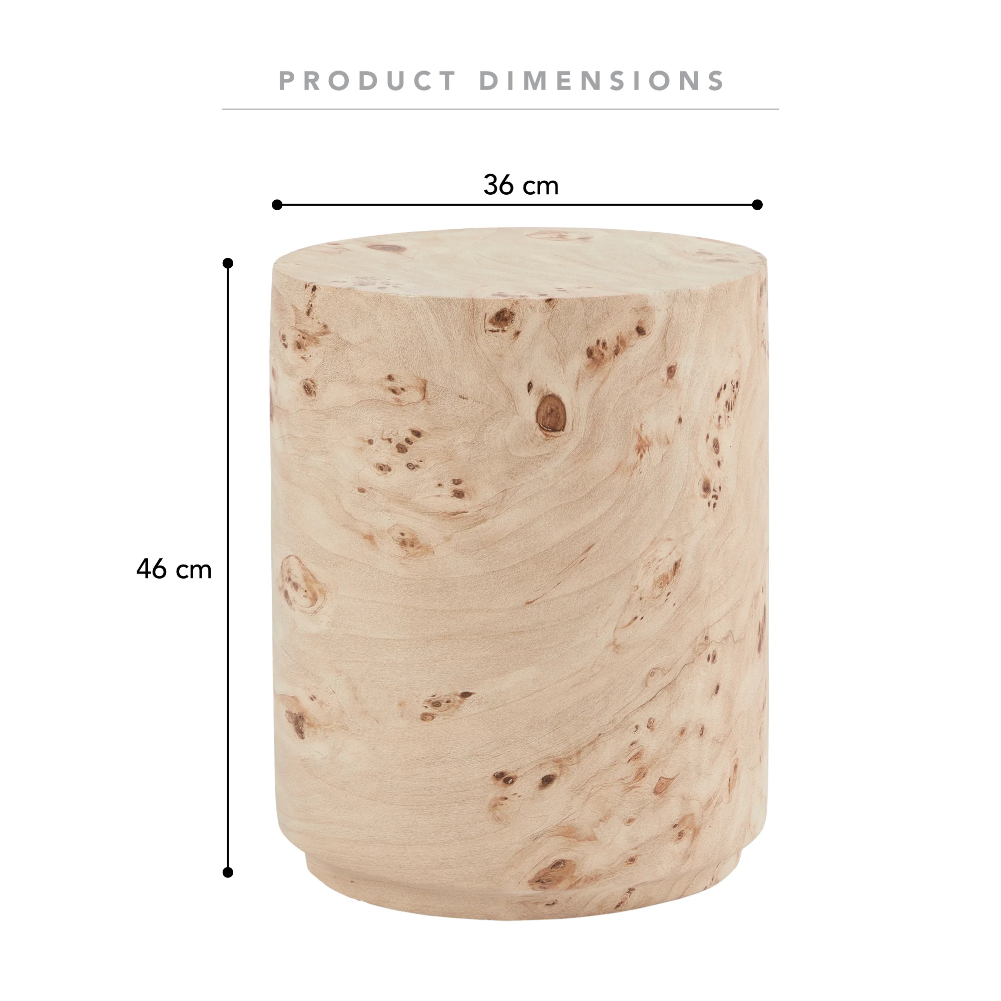 Astrid Burl Look Side Table - Image 3