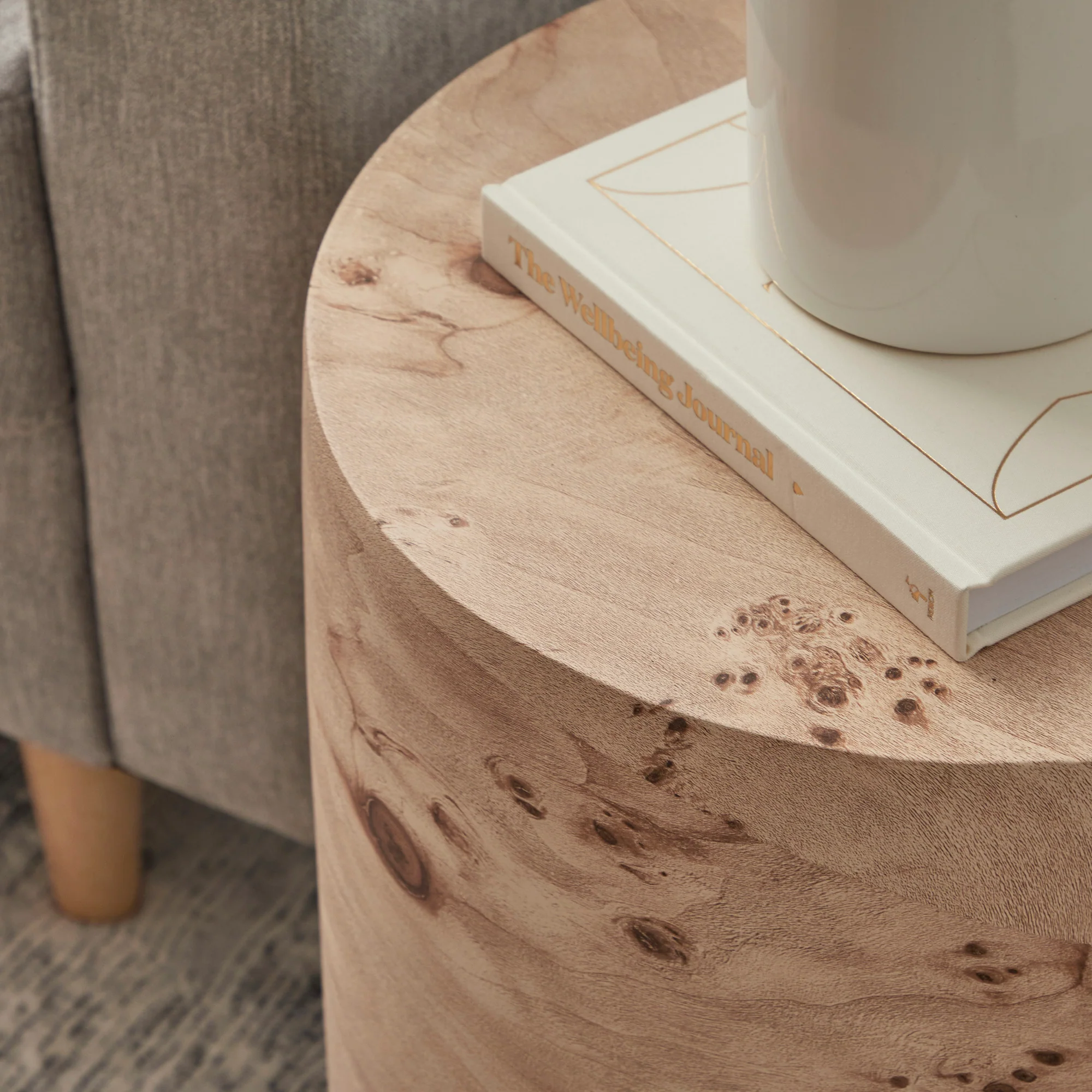 Astrid Burl Look Side Table - Image 4