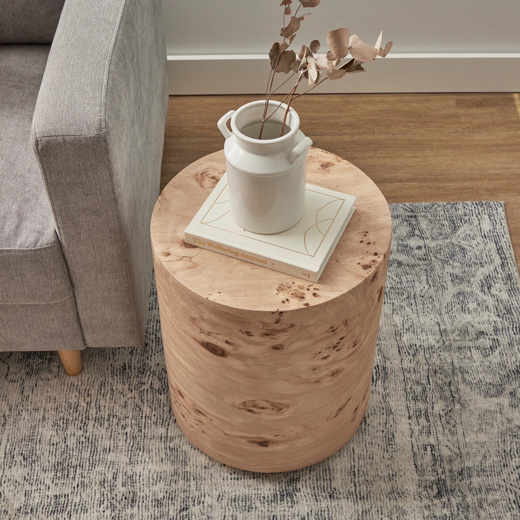 Astrid Burl Look Side Table - Image 5