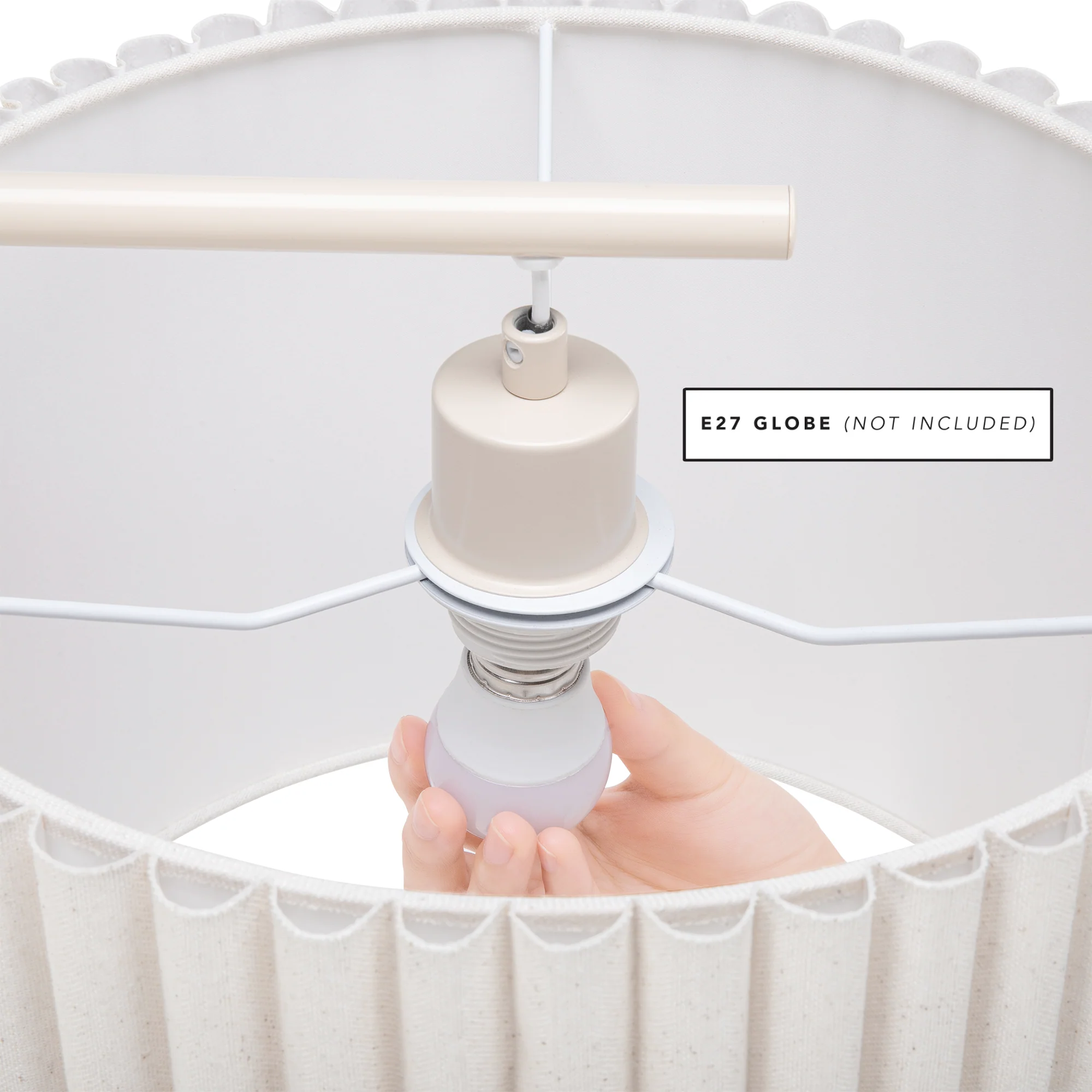 Astrid Hanging Ribbed Floor Lamp Oat - Image 8