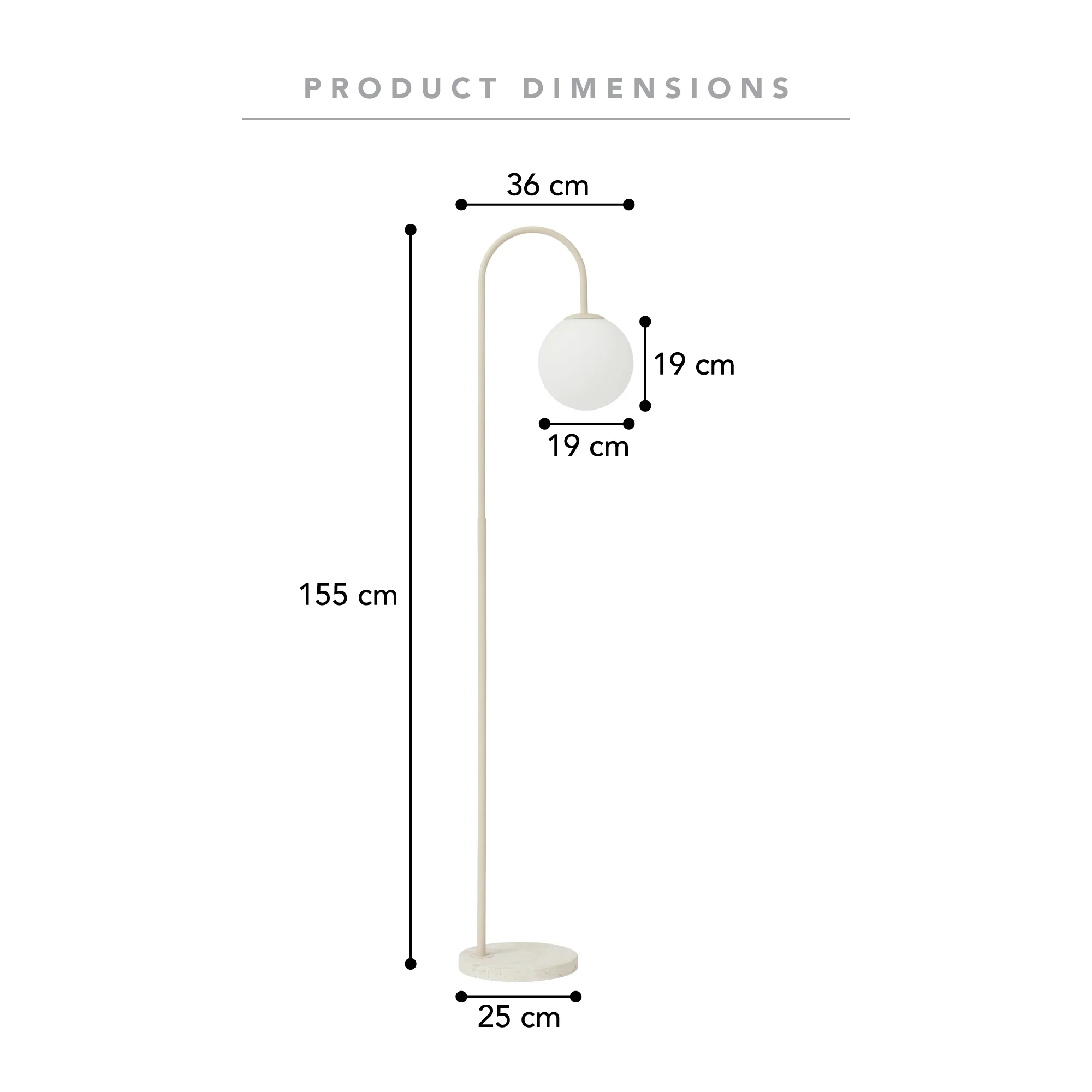 Atlas Floor Lamp Travertine - Image 3