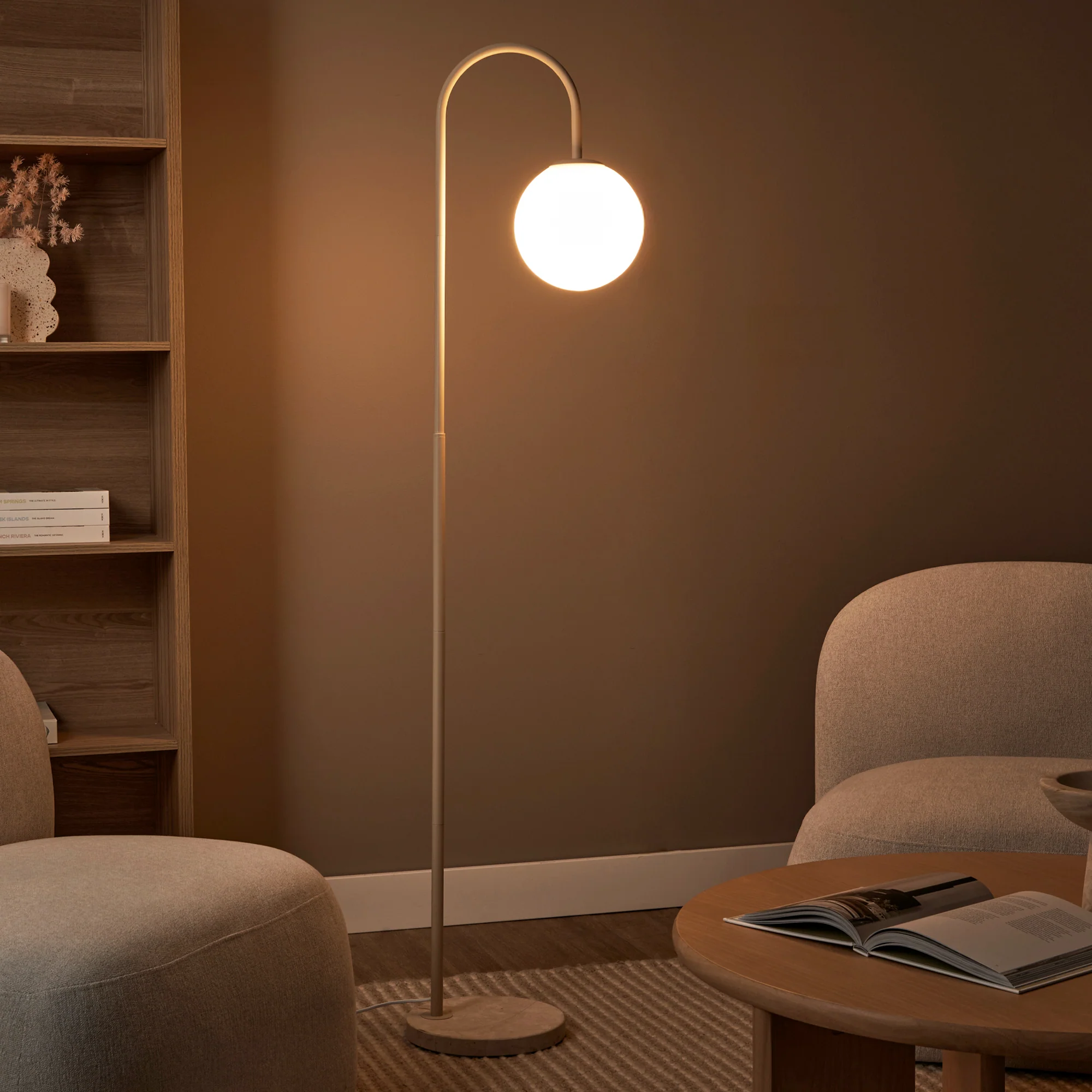 Atlas Floor Lamp Travertine - Image 4