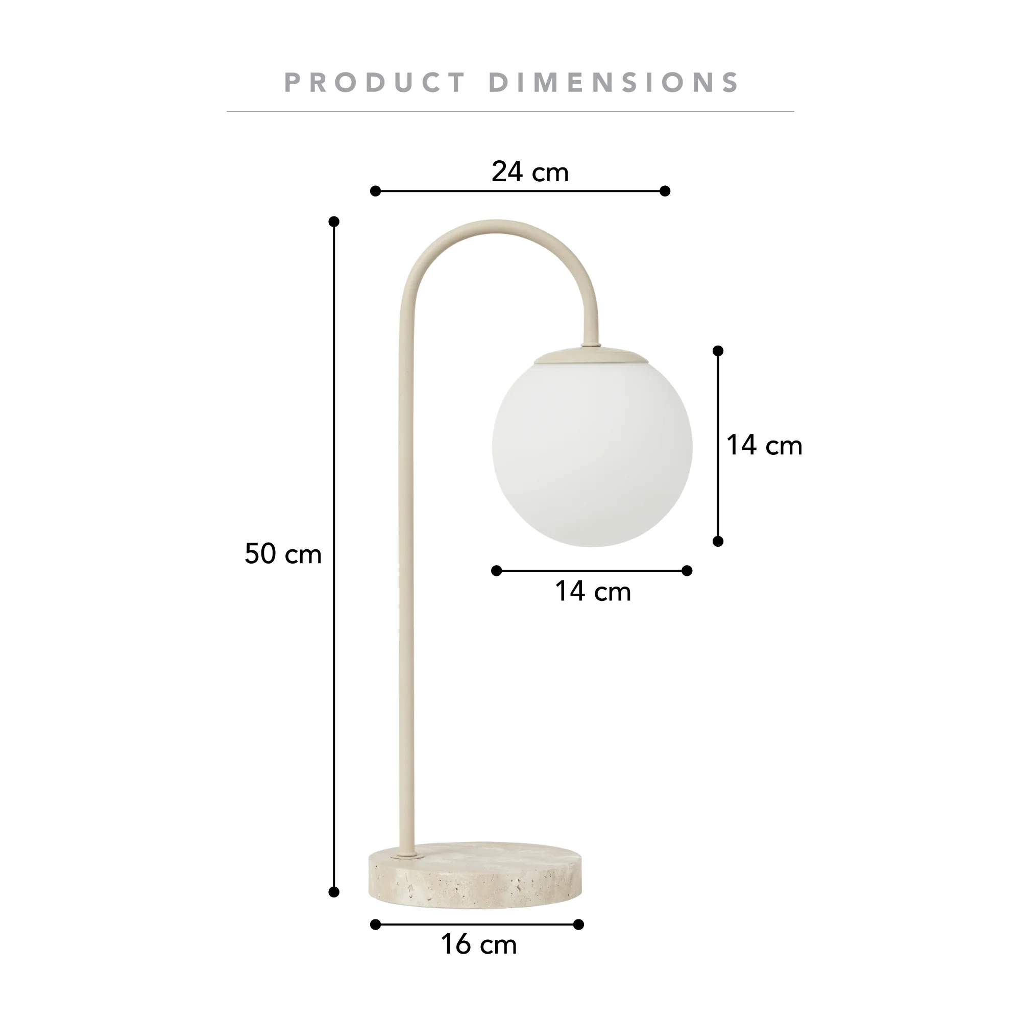 Atlas Table Lamp Travertine - Image 3