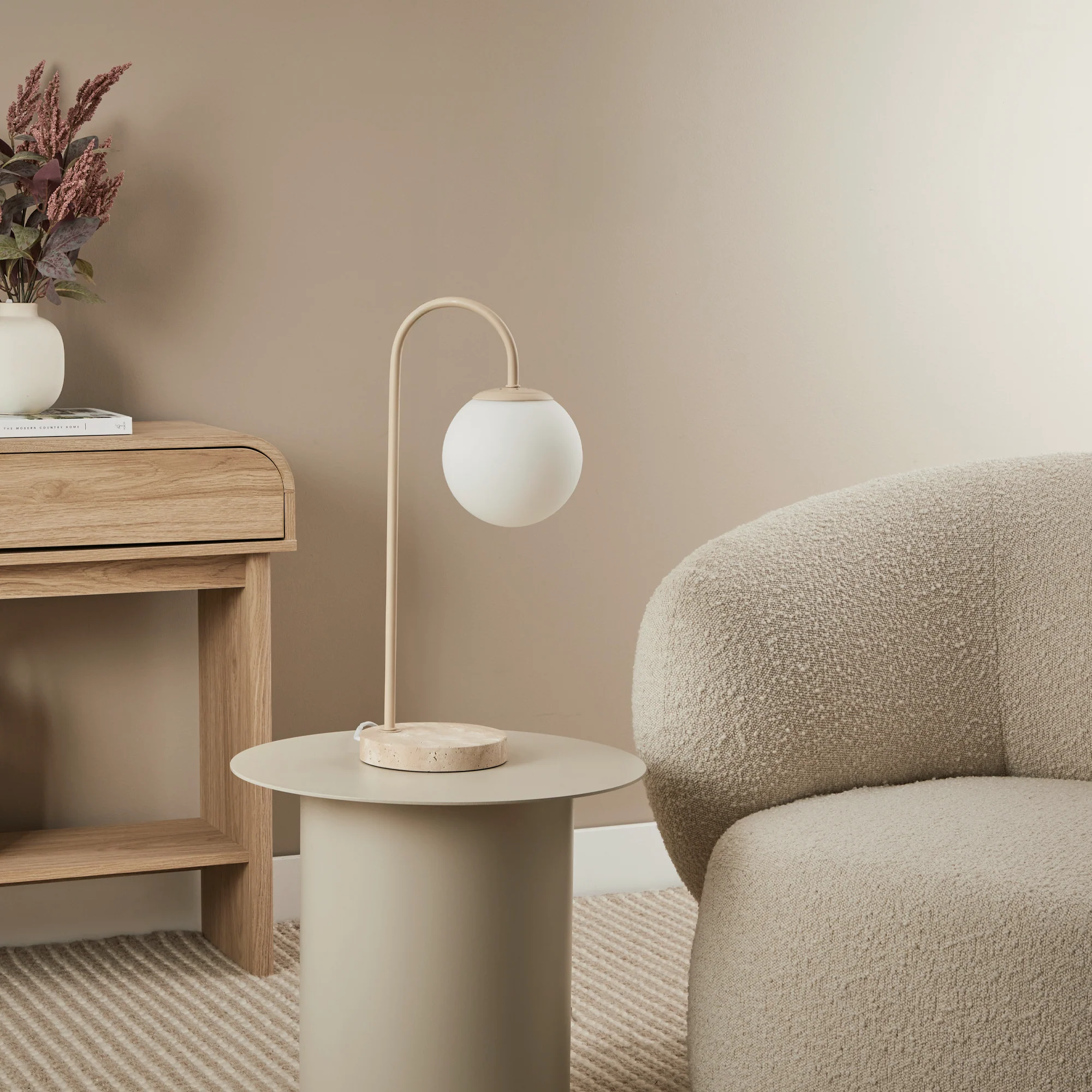 Atlas Table Lamp Travertine - Image 5