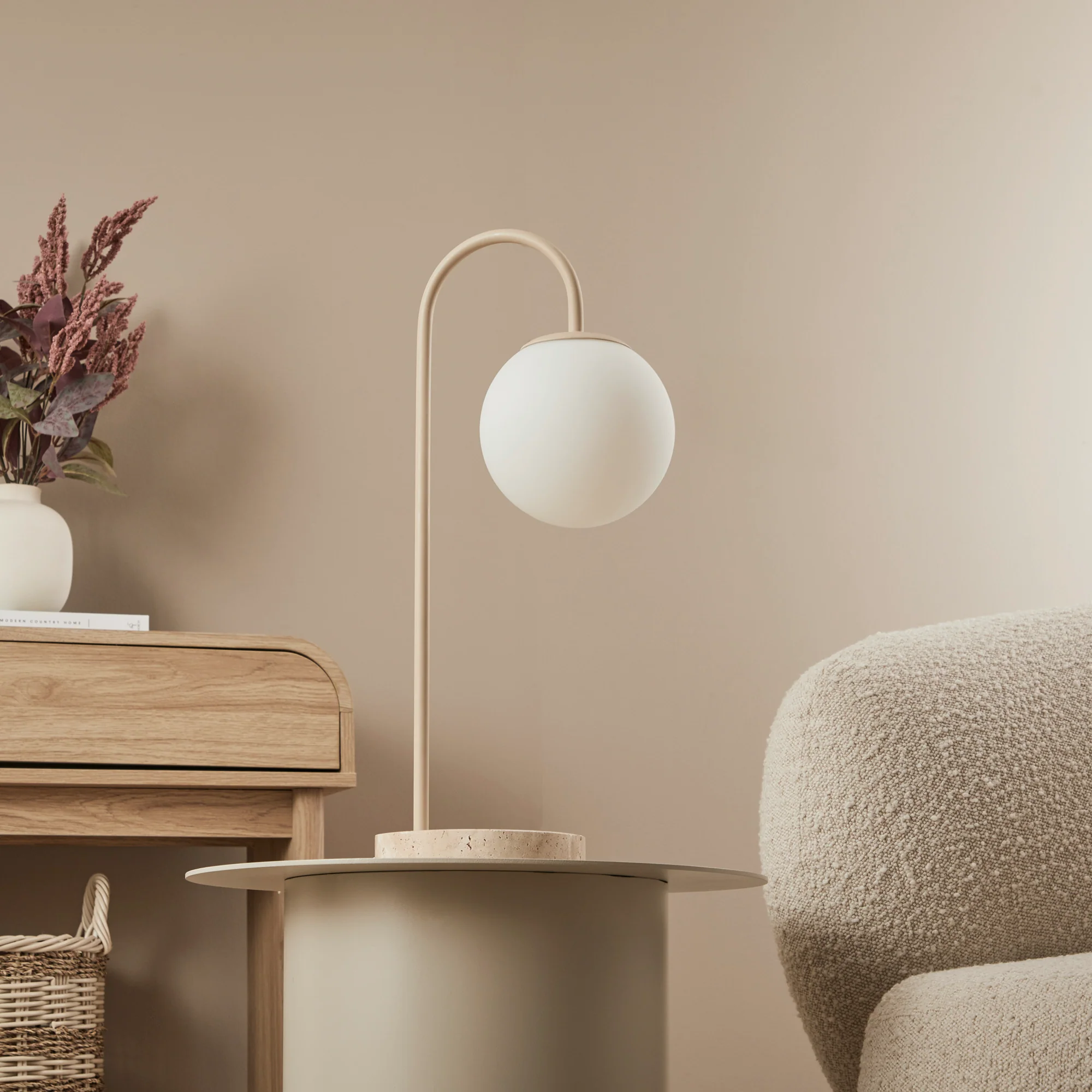 Atlas Table Lamp Travertine - Image 6