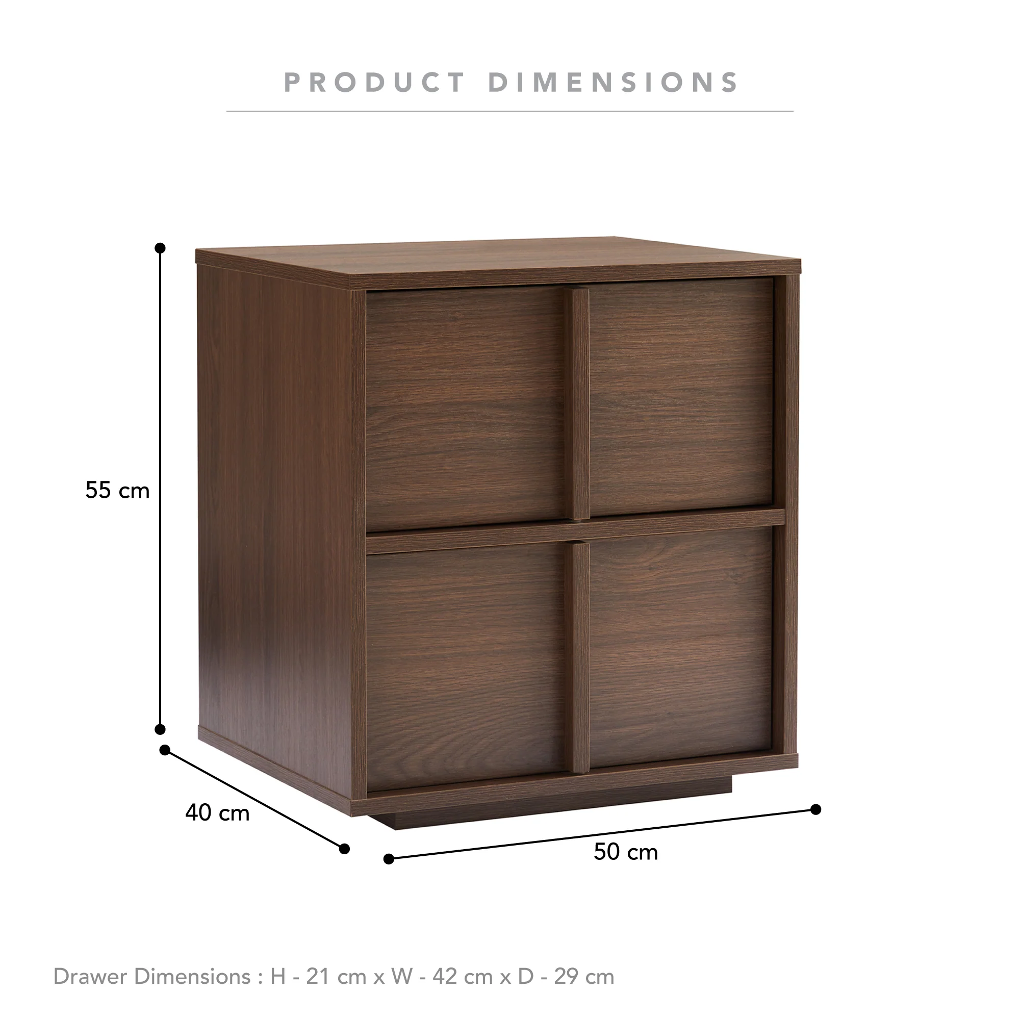 Auggie Bedside Table Walnut (Set of 2) - Image 3