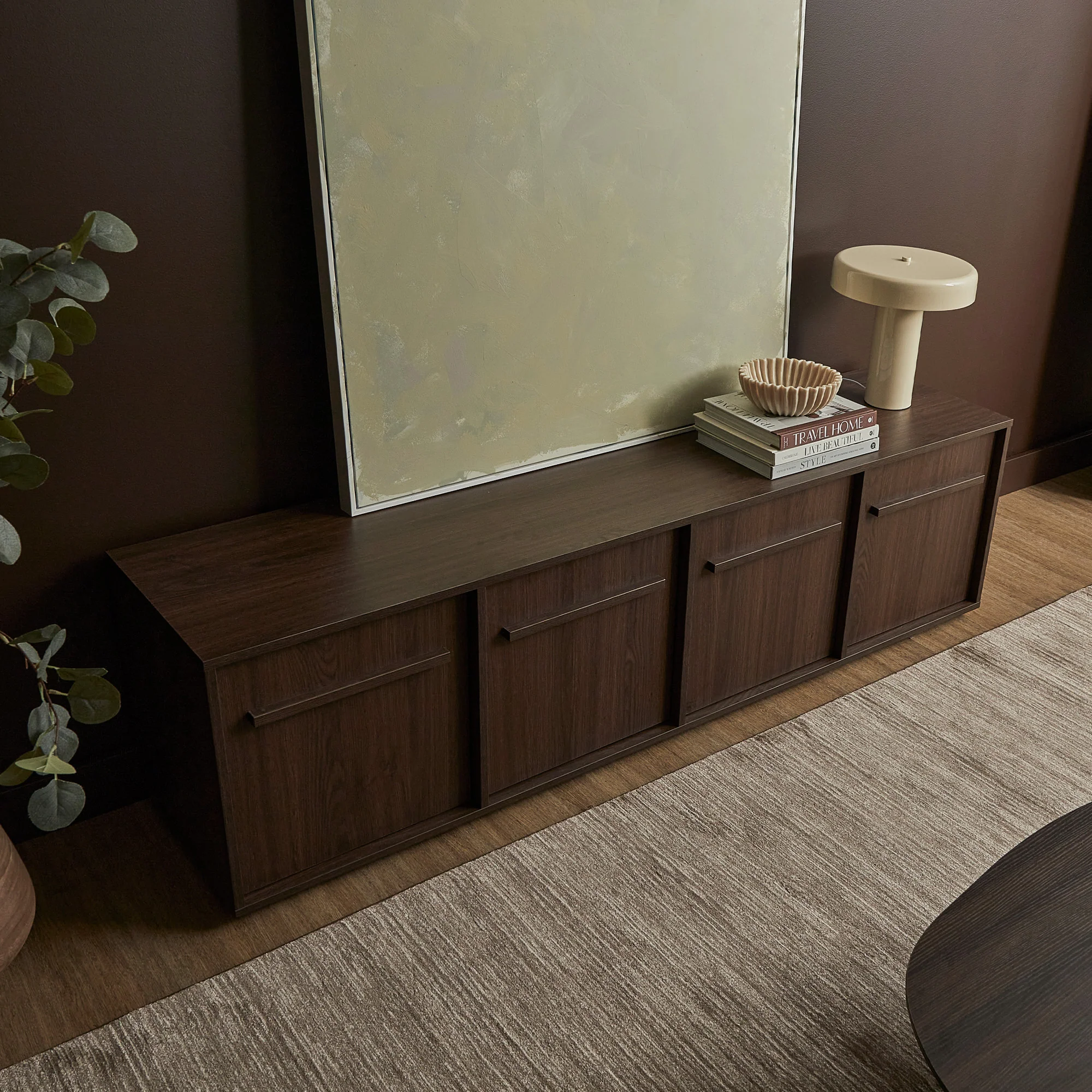 Auggie Entertainment Unit Walnut (180cm) - Image 6