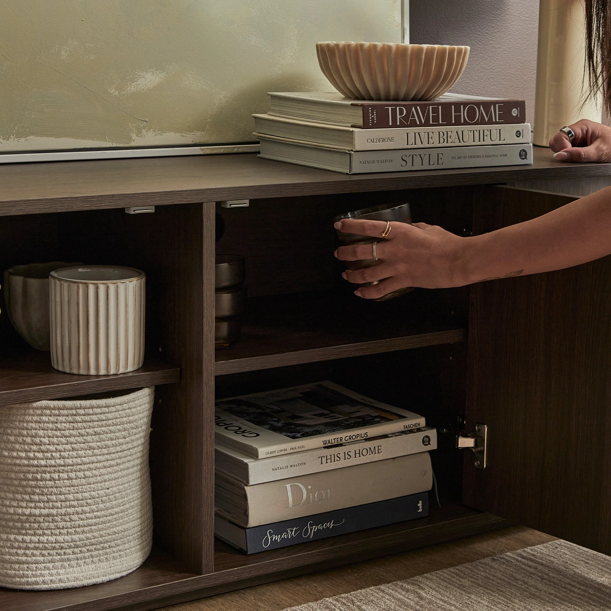 Auggie Entertainment Unit Walnut (180cm) - Image 8