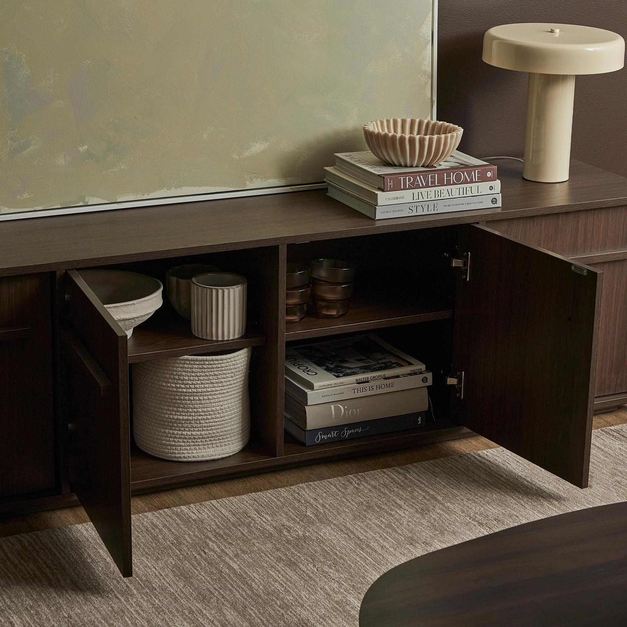 Auggie Entertainment Unit Walnut (180cm) - Image 9