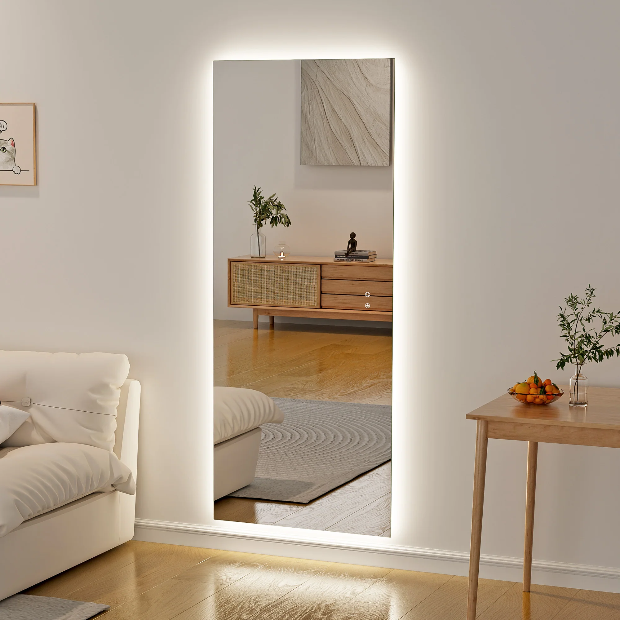 Aurora 170cm Rectangle Backlit Mirror - Image 6