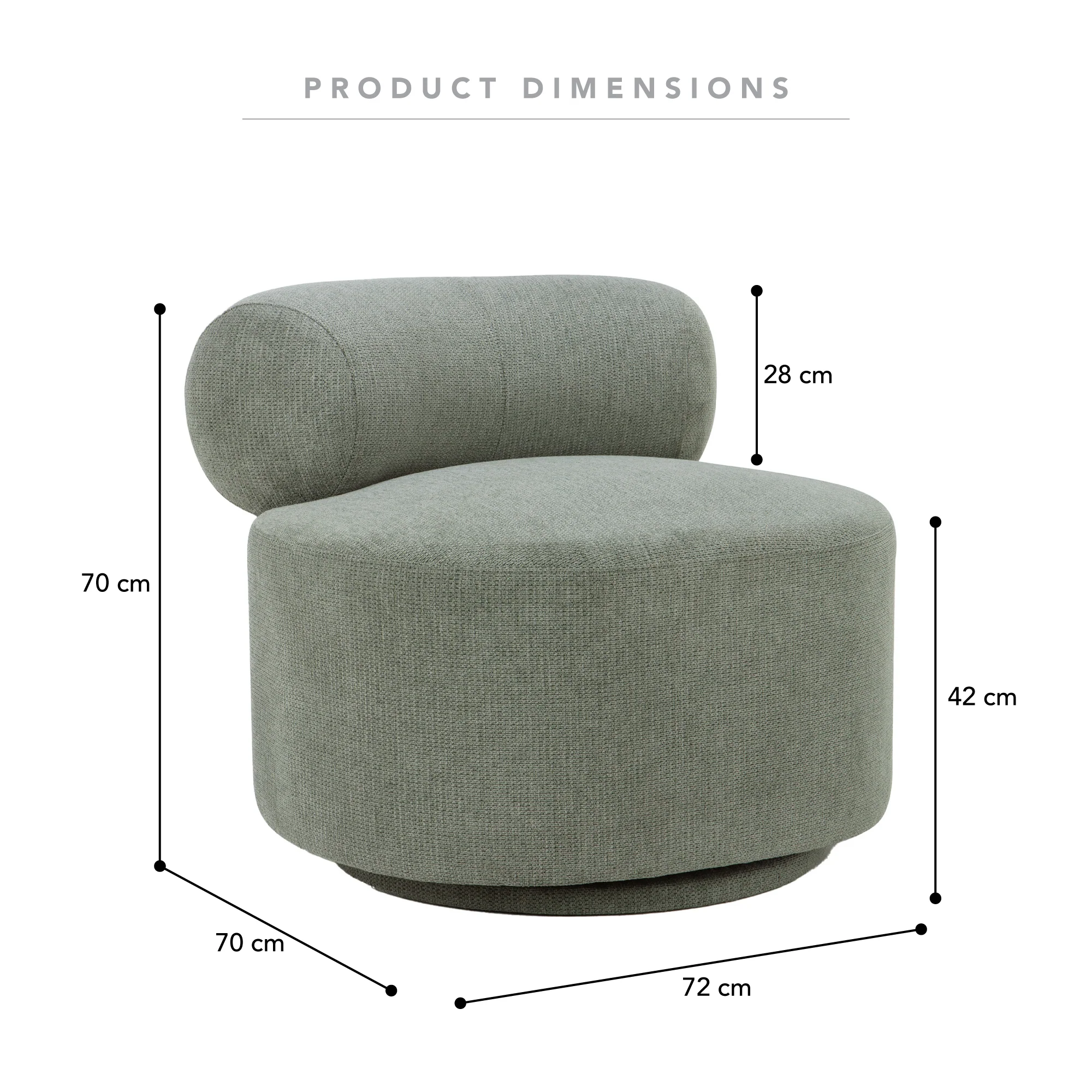 Bailey Armchair Olive - Image 3