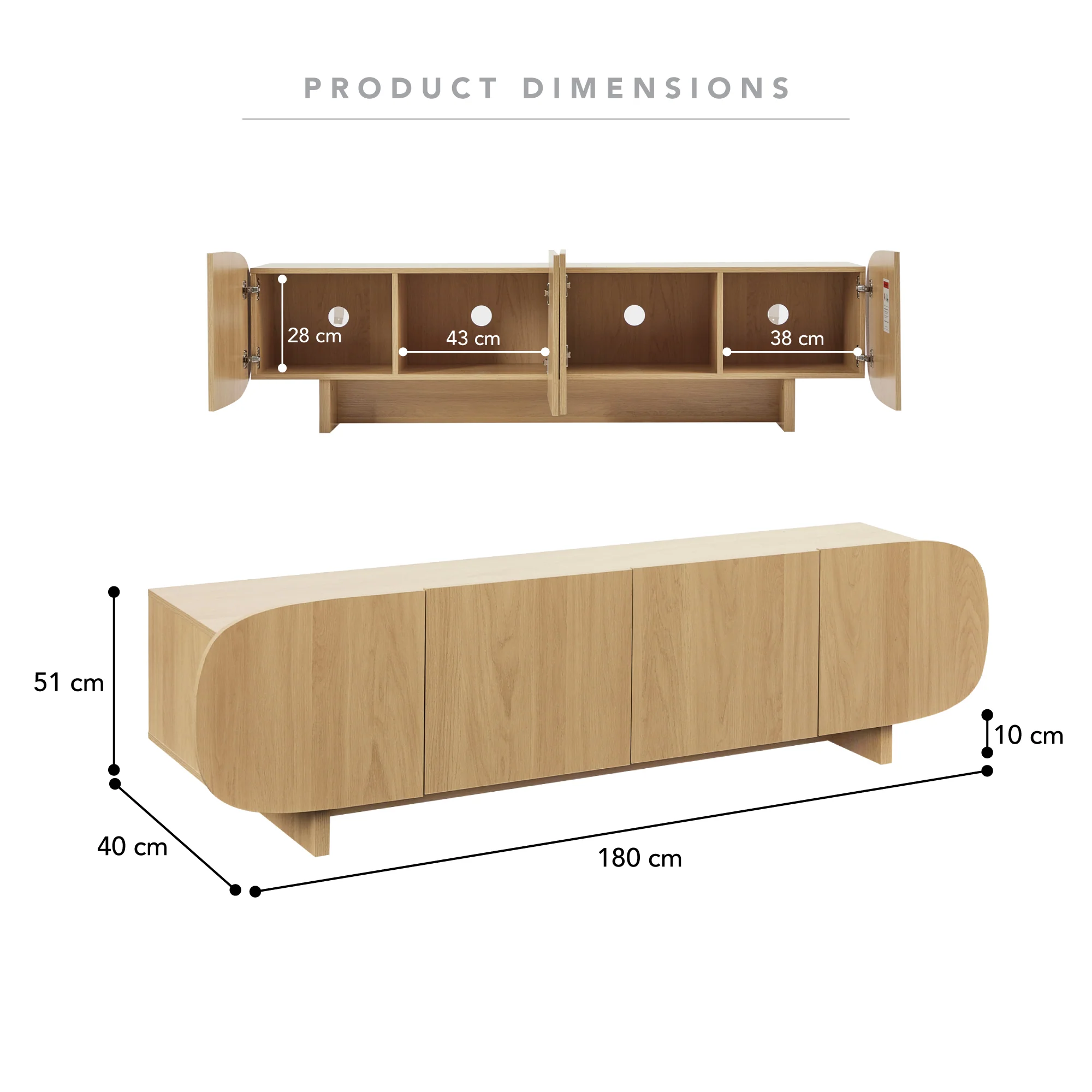 Balwyn Entertainment Unit (180cm) - Image 3
