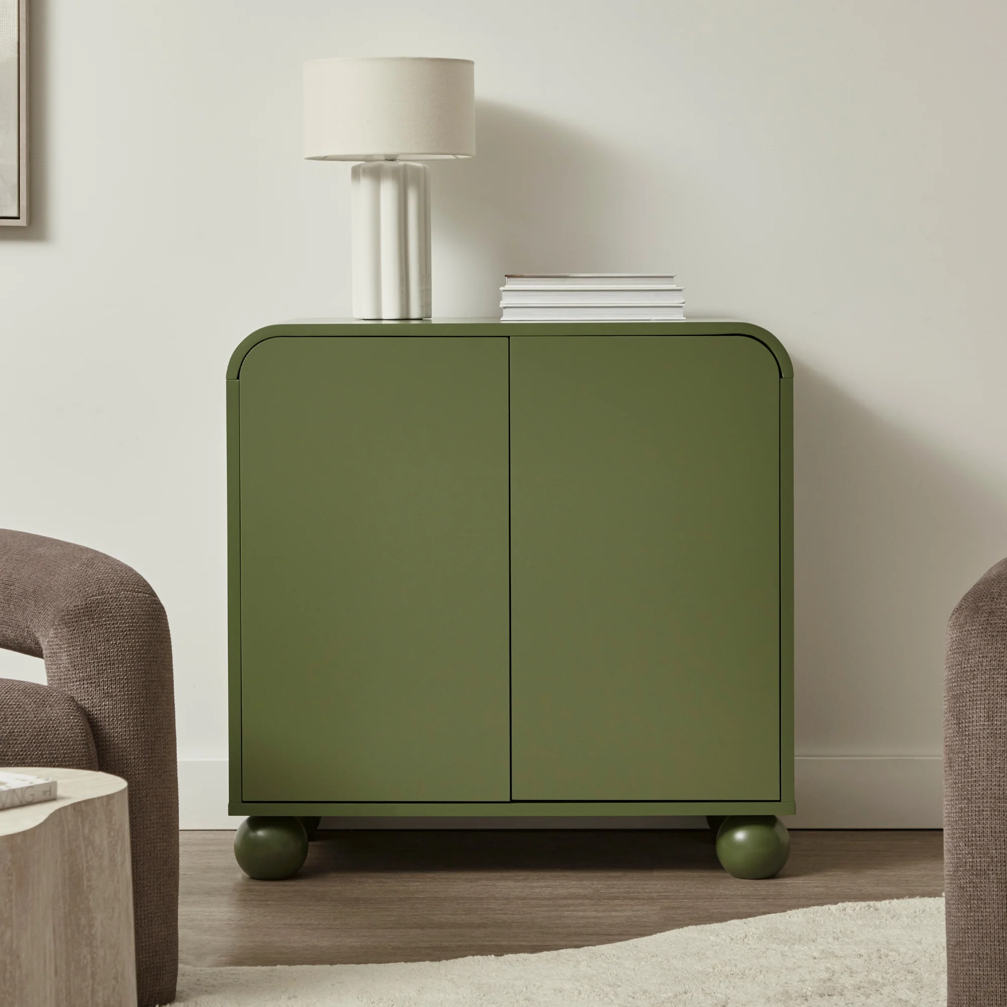 Baxter 2 Door Buffet Green (80cm) - Image 5