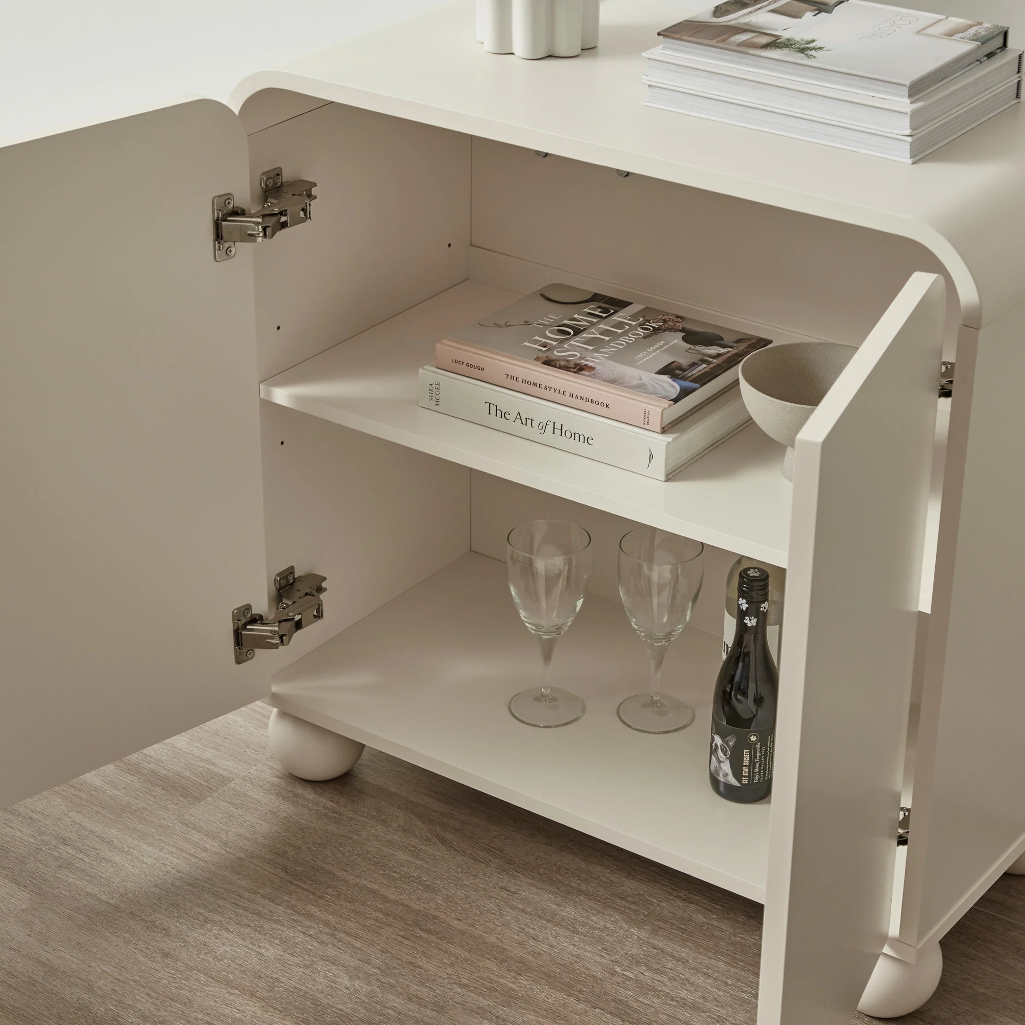 Baxter 2 Door Buffet White (80cm) - Image 6
