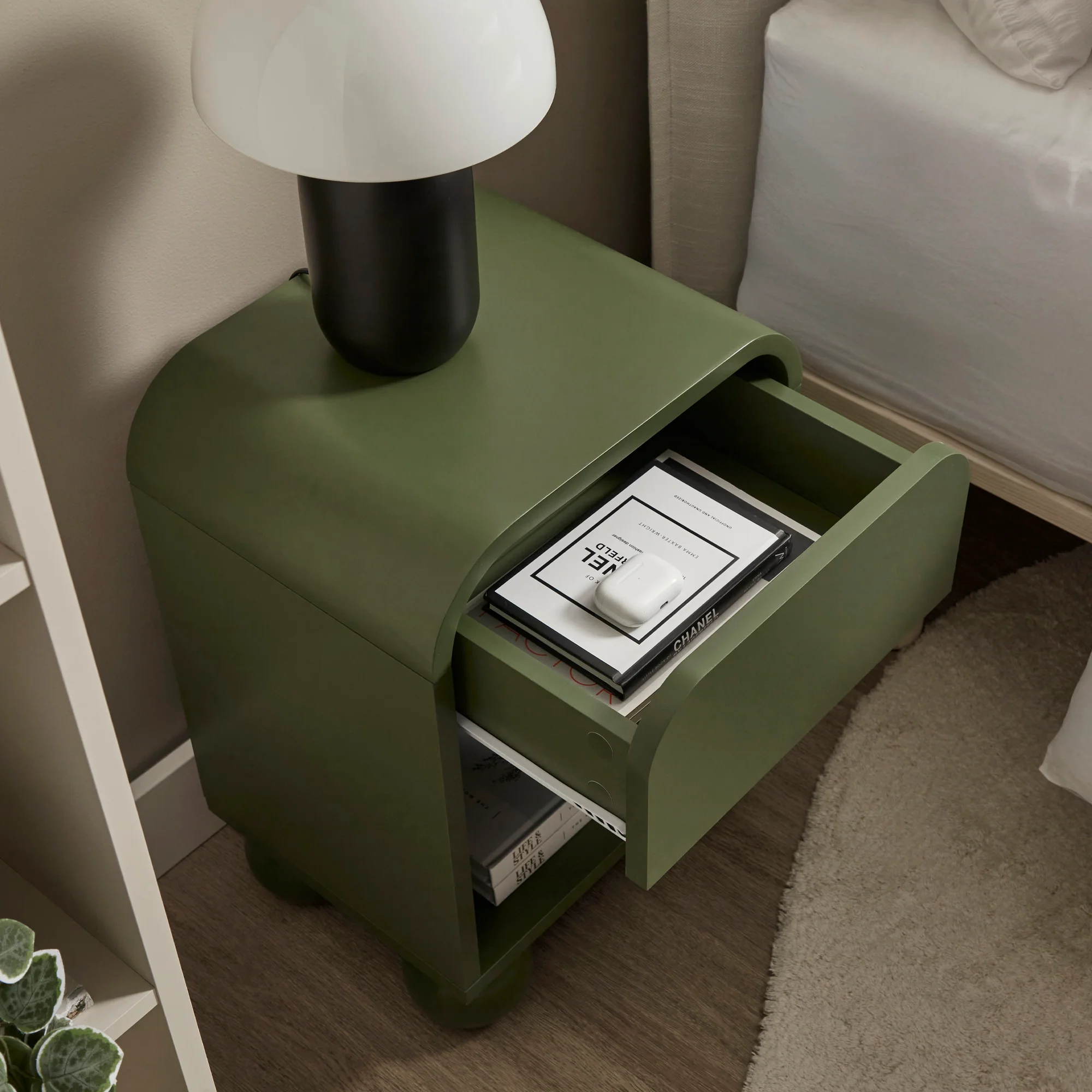 Baxter Bedside Table Green - Image 6