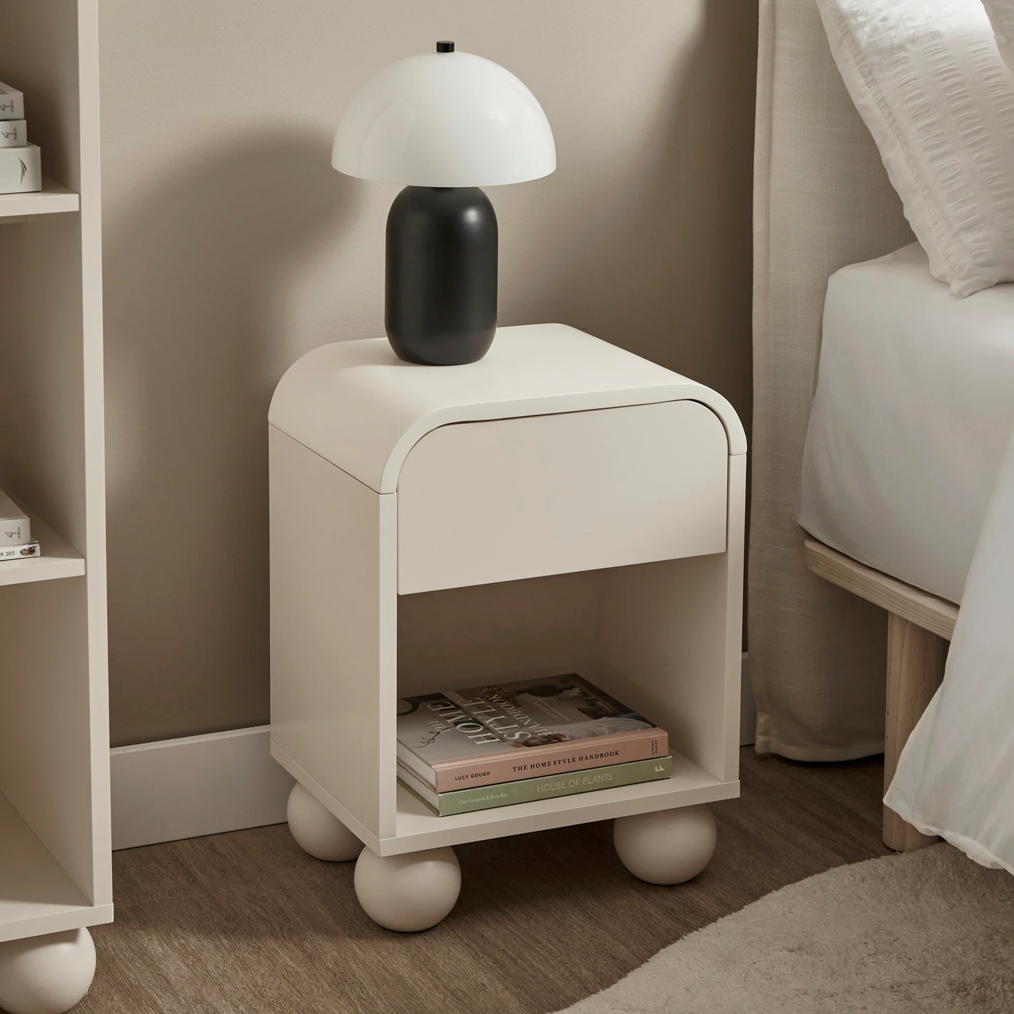 Baxter Bedside Table White