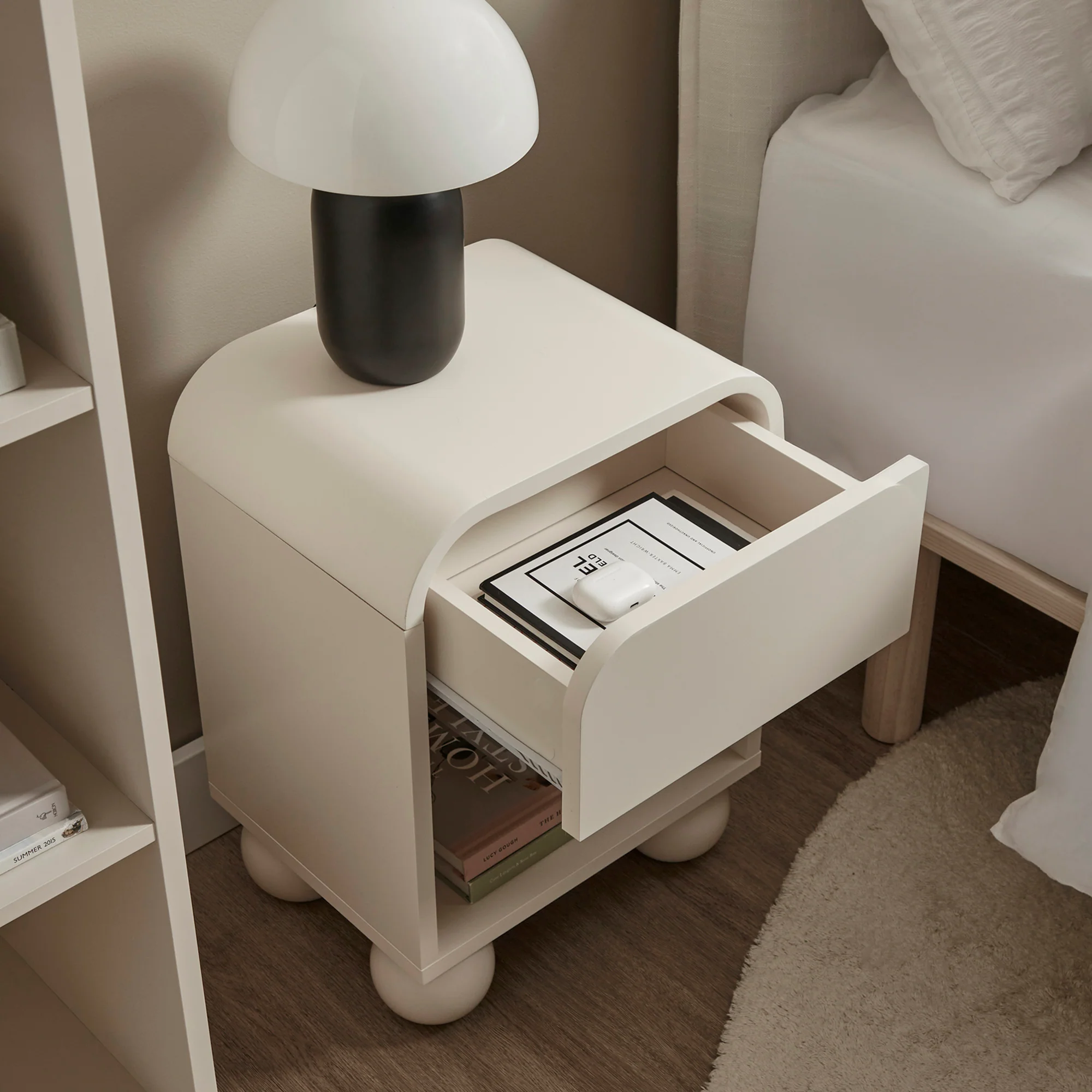 Baxter Bedside Table White - Image 6