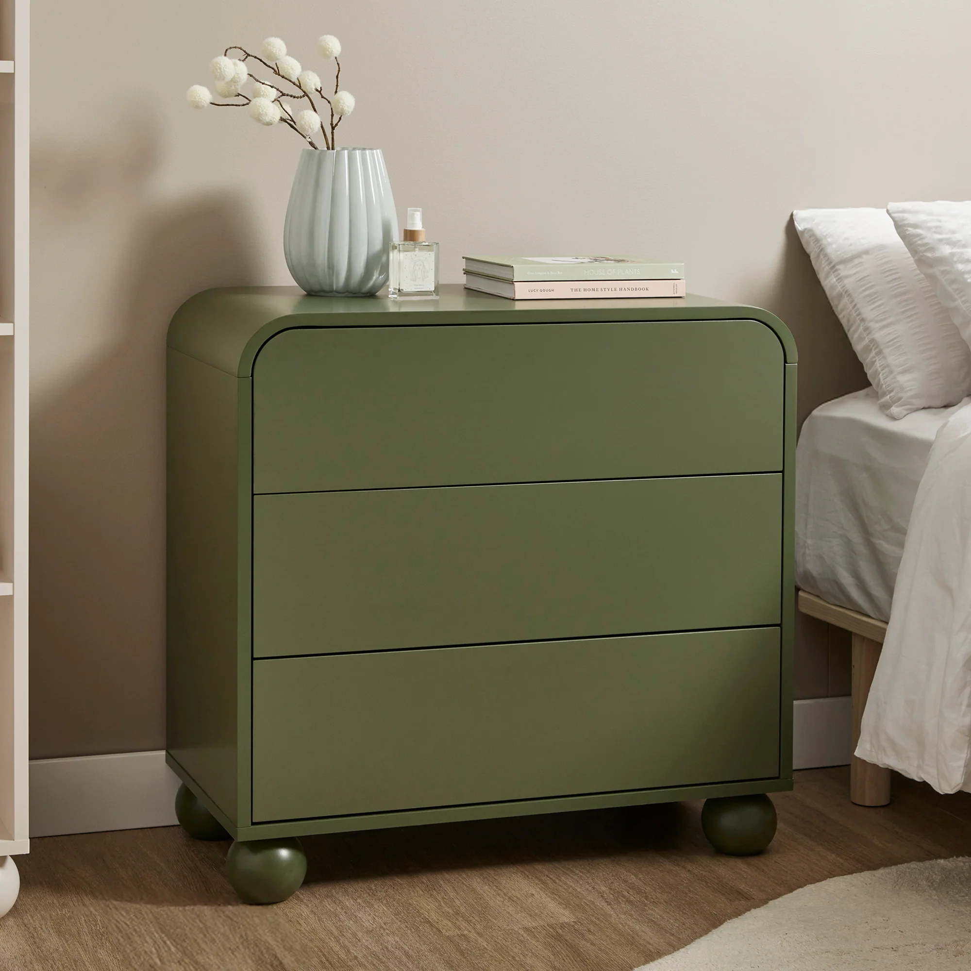 Baxter Chest of 3 Drawers Green