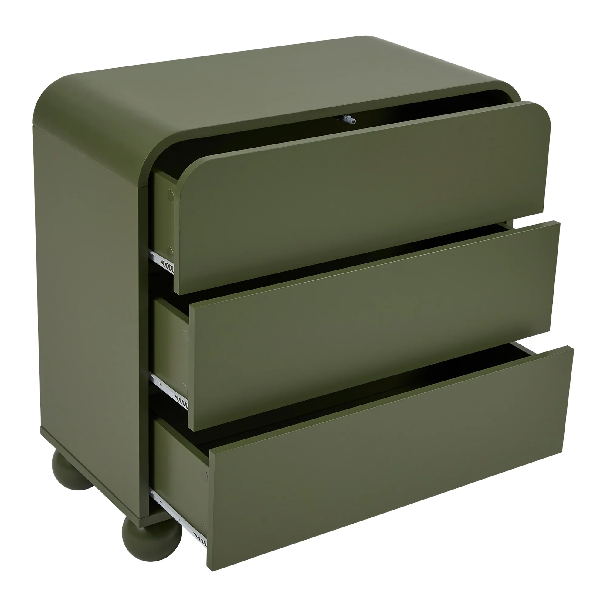Baxter Chest of 3 Drawers Green - Image 11