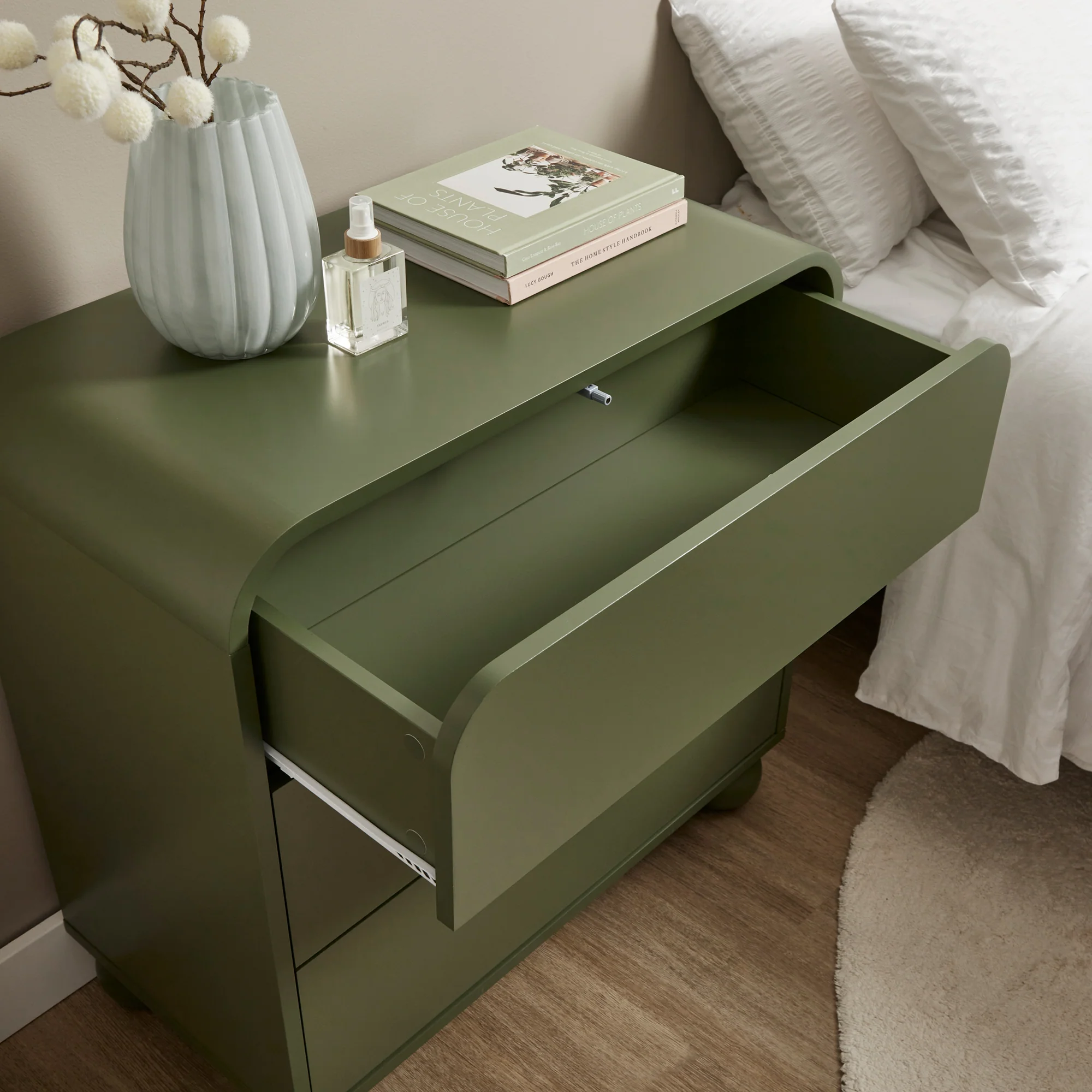 Baxter Chest of 3 Drawers Green - Image 6
