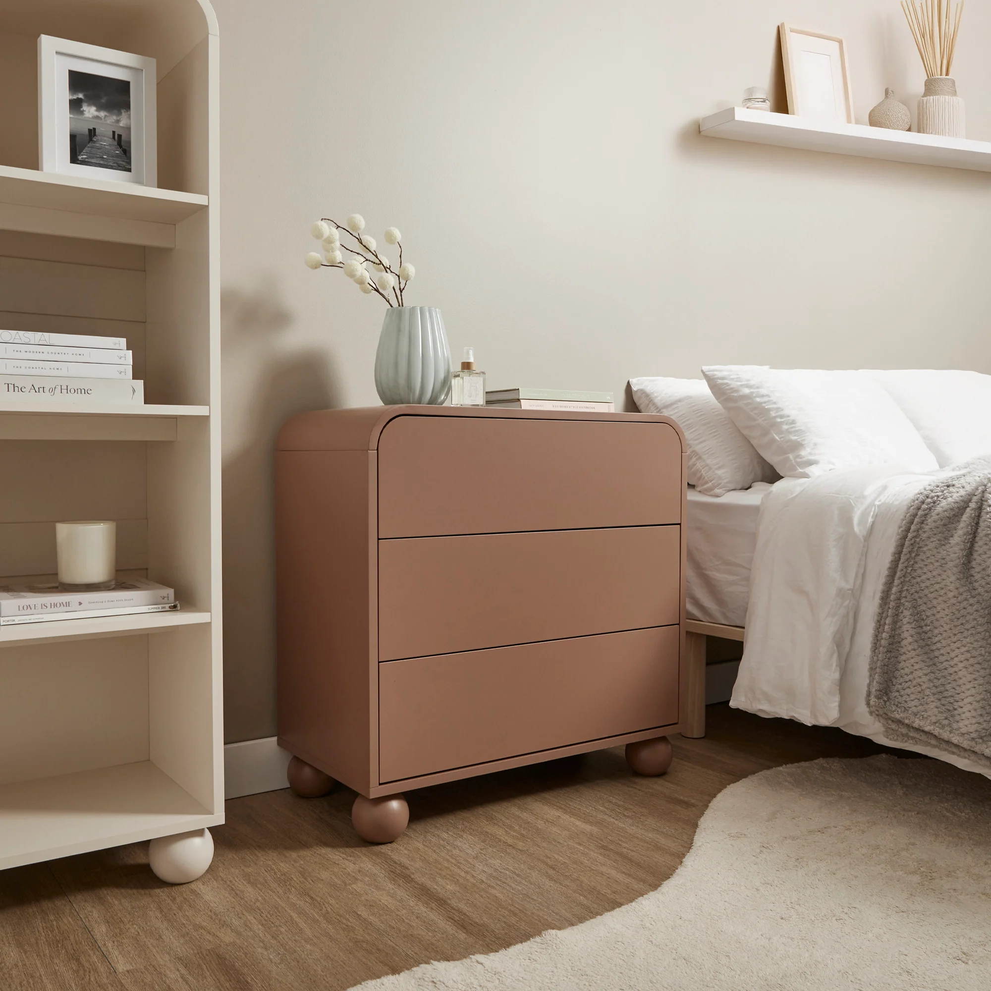 Baxter Chest of 3 Drawers Mocha - Image 8