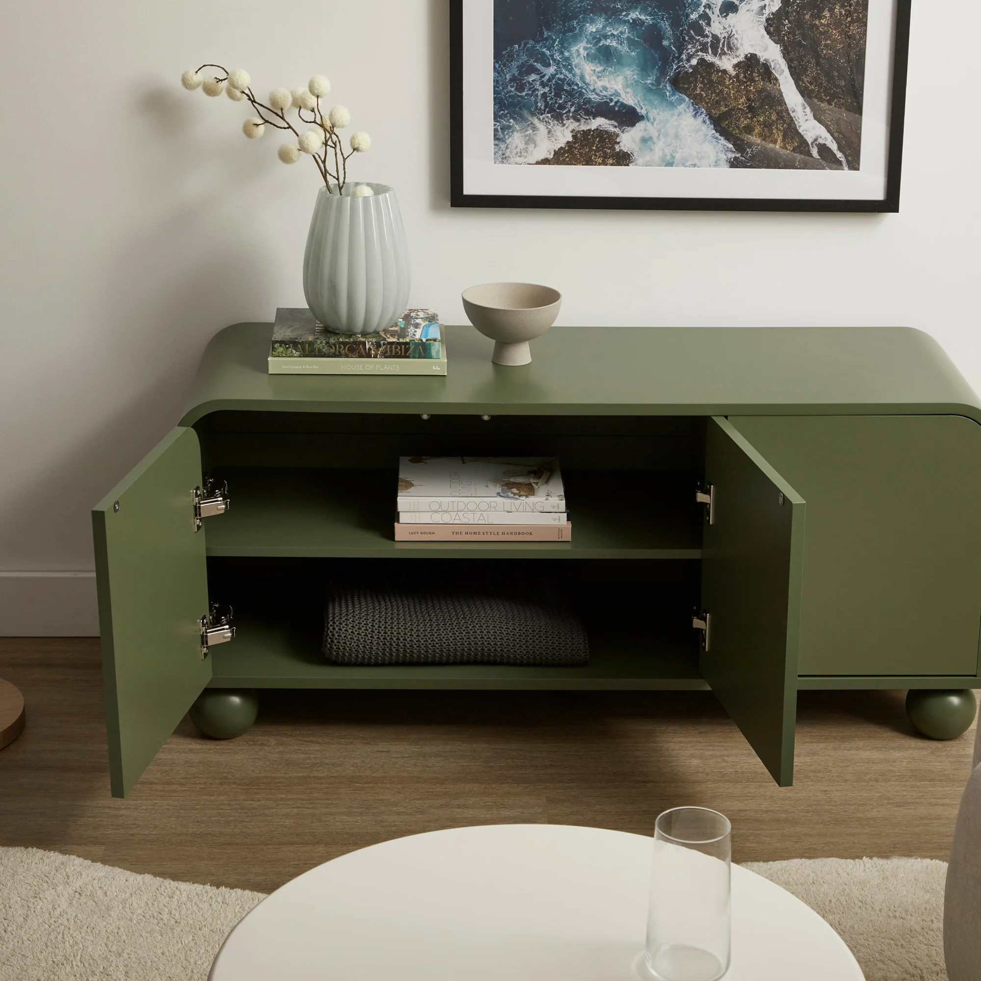 Baxter Entertainment Unit Green (120cm) - Image 8